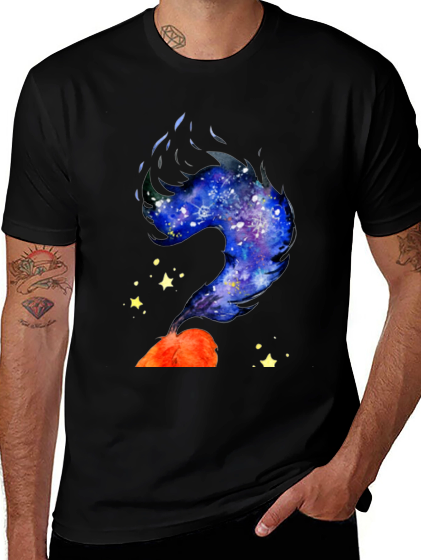 Galaxy Volcano T-Shirt - Unique Graphic Tee