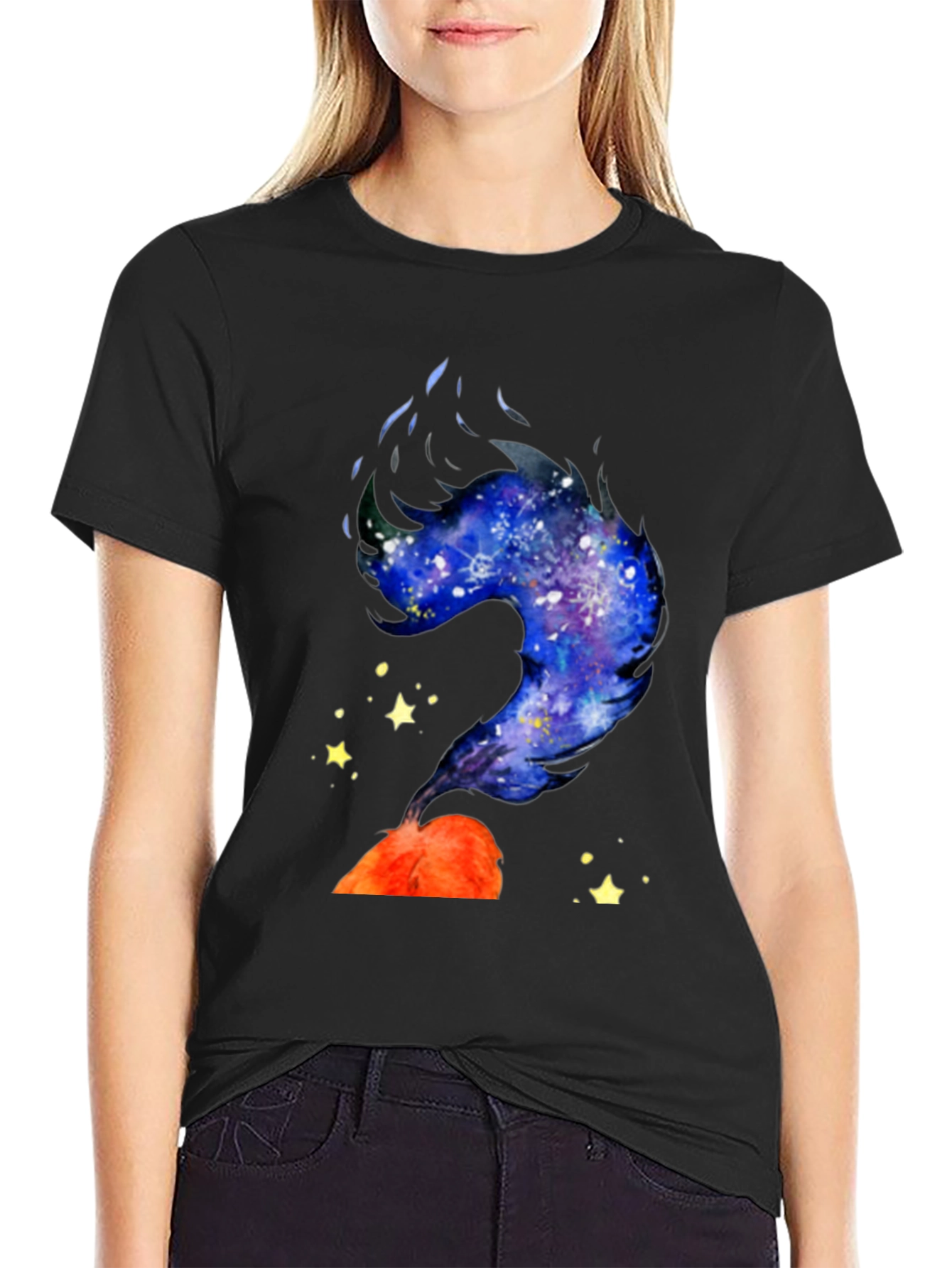 Galaxy Volcano T-Shirt - Unique Graphic Tee