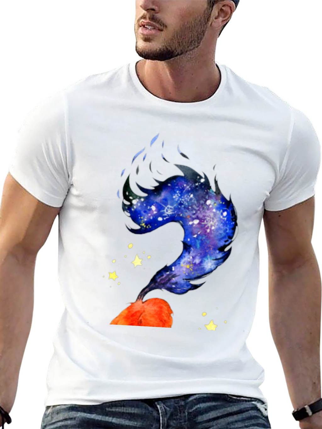 Galaxy Volcano T-Shirt - Unique Graphic Tee