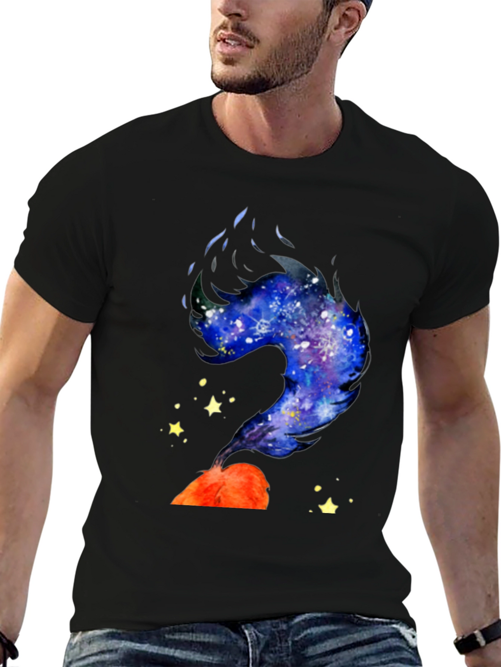 Galaxy Volcano T-Shirt - Unique Graphic Tee