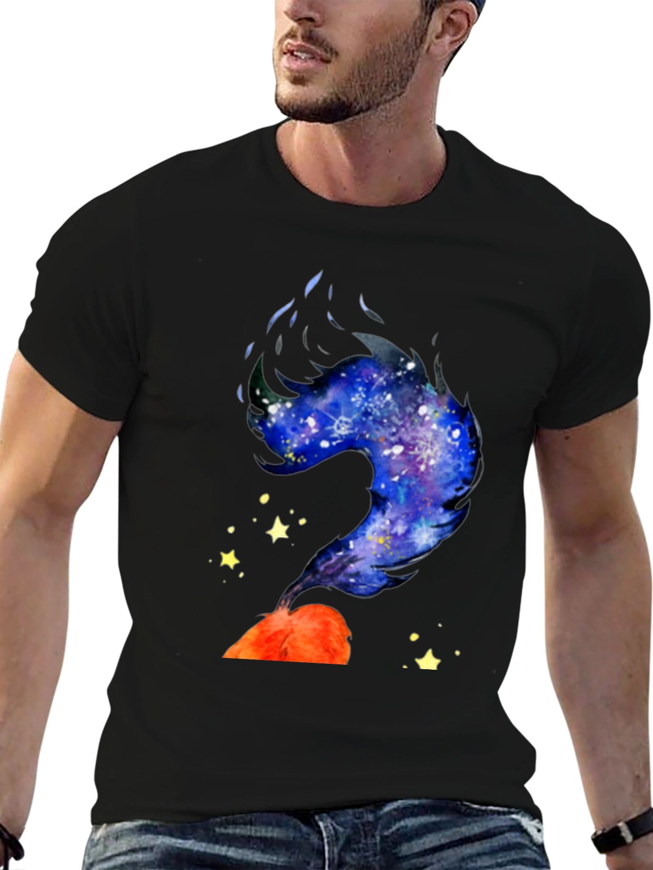 Galaxy Volcano T-Shirt - Unique Graphic Tee