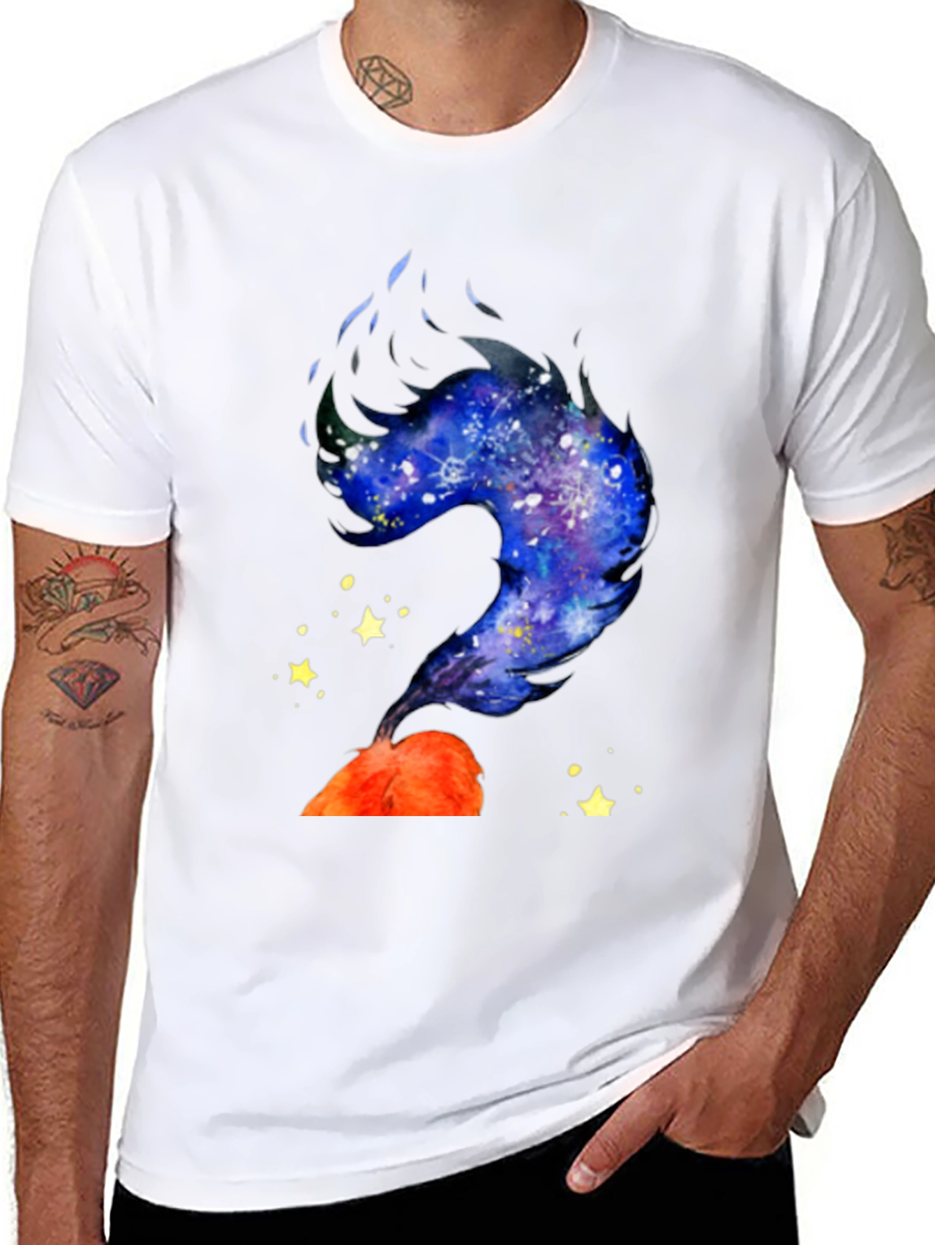 Galaxy Volcano T-Shirt - Unique Graphic Tee