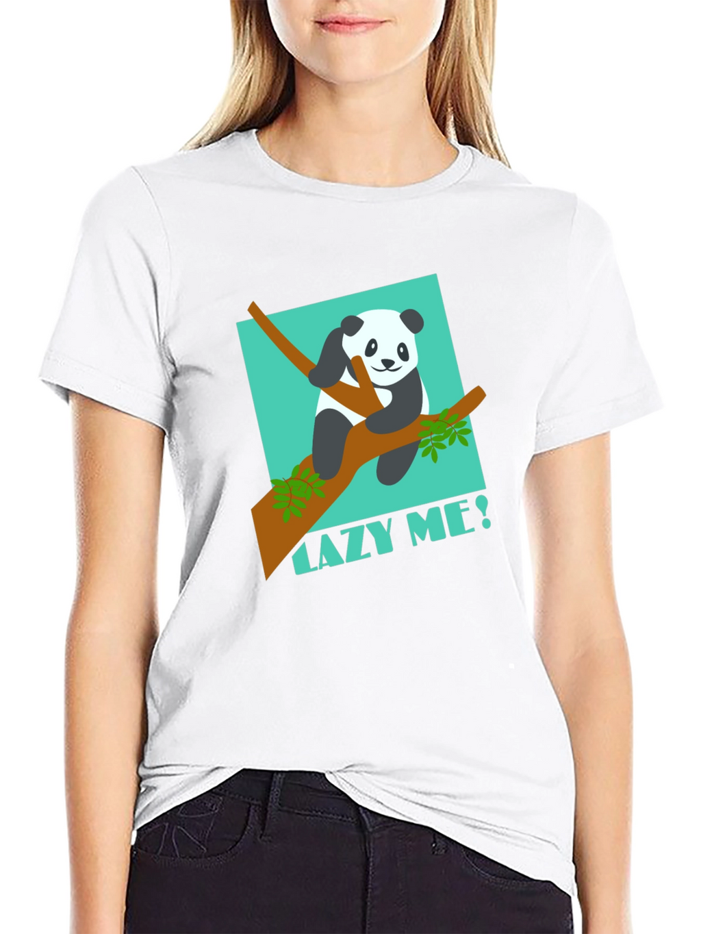Lazy Panda Graphic Tee - Mens Black T-Shirt