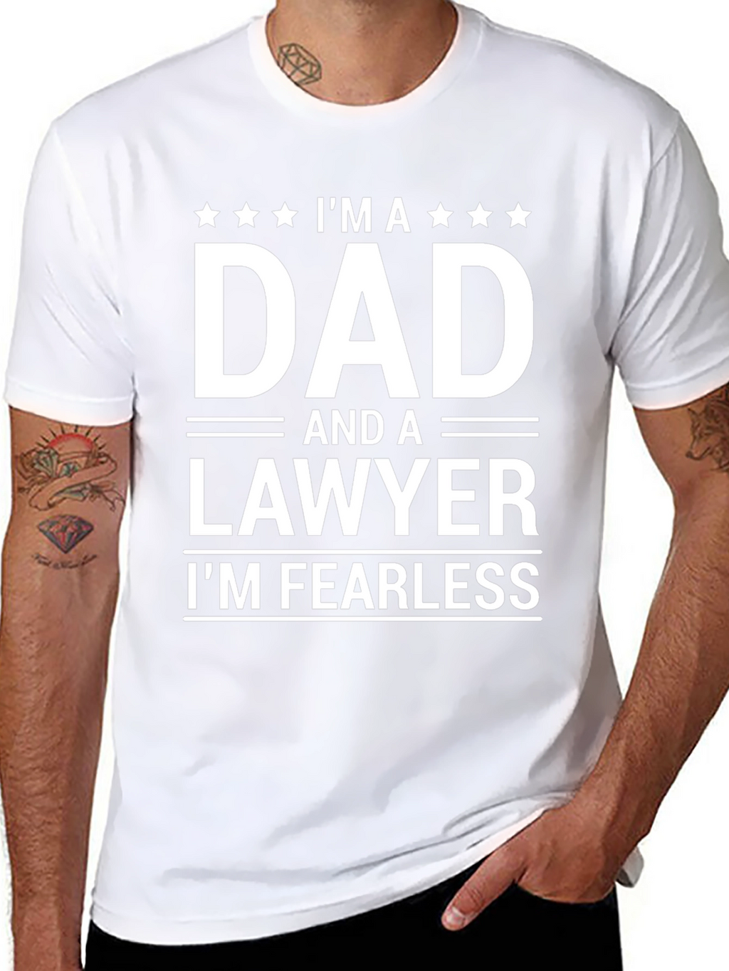 Dad Lawyer T-Shirt - Fearless Father Attorney Tee