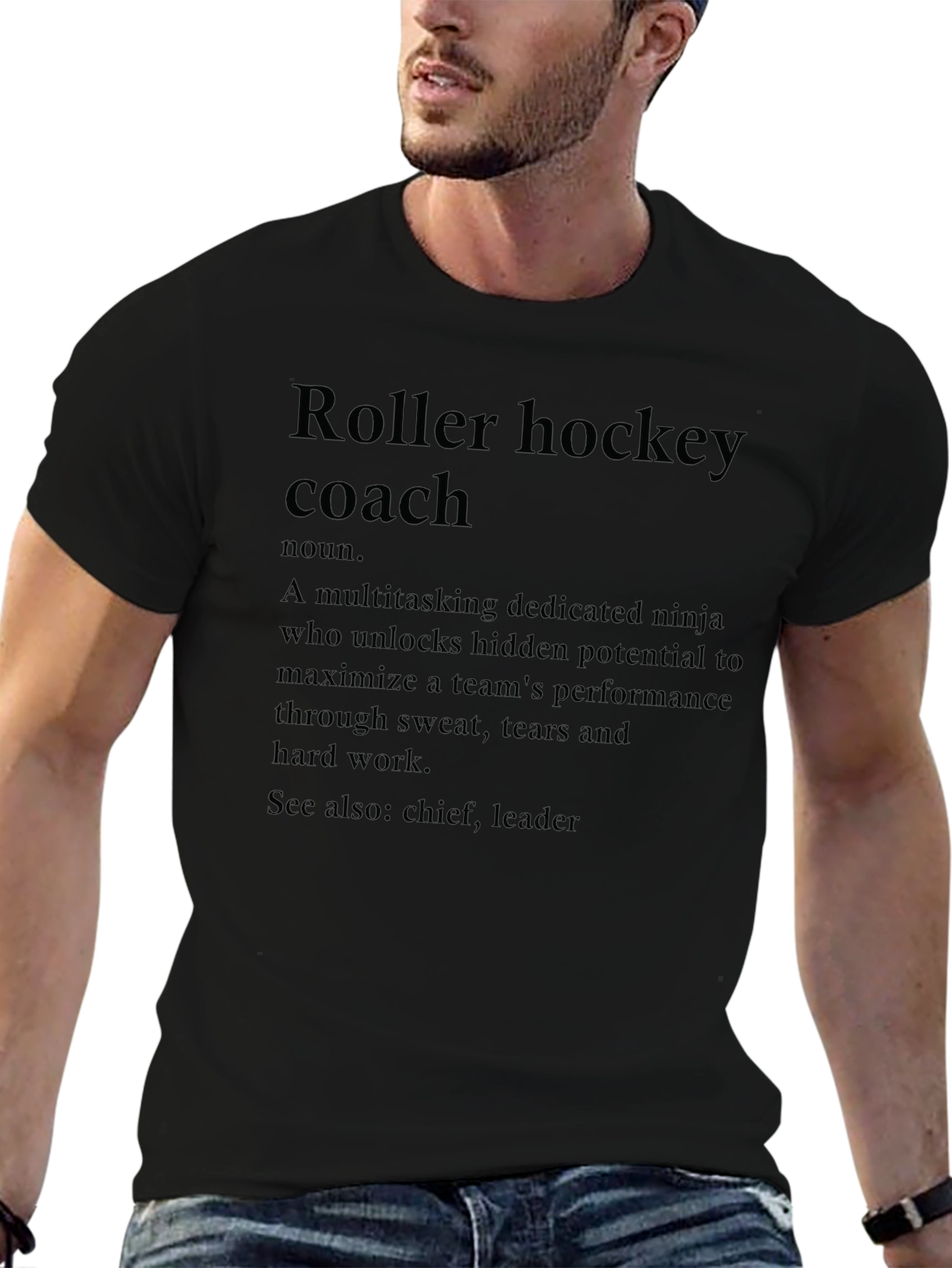 Roller Hockey Coach Definition T-Shirt