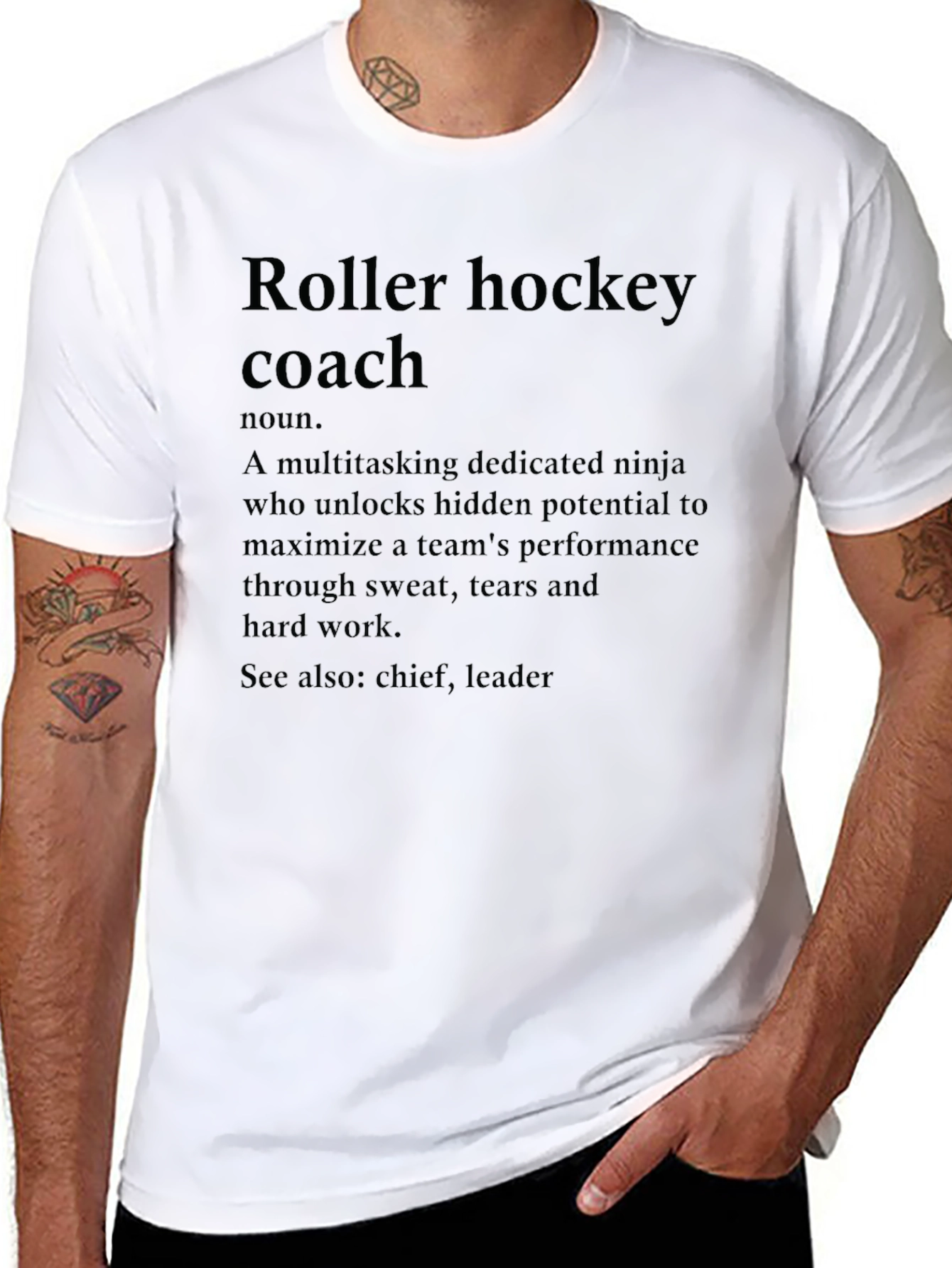 Roller Hockey Coach Definition T-Shirt