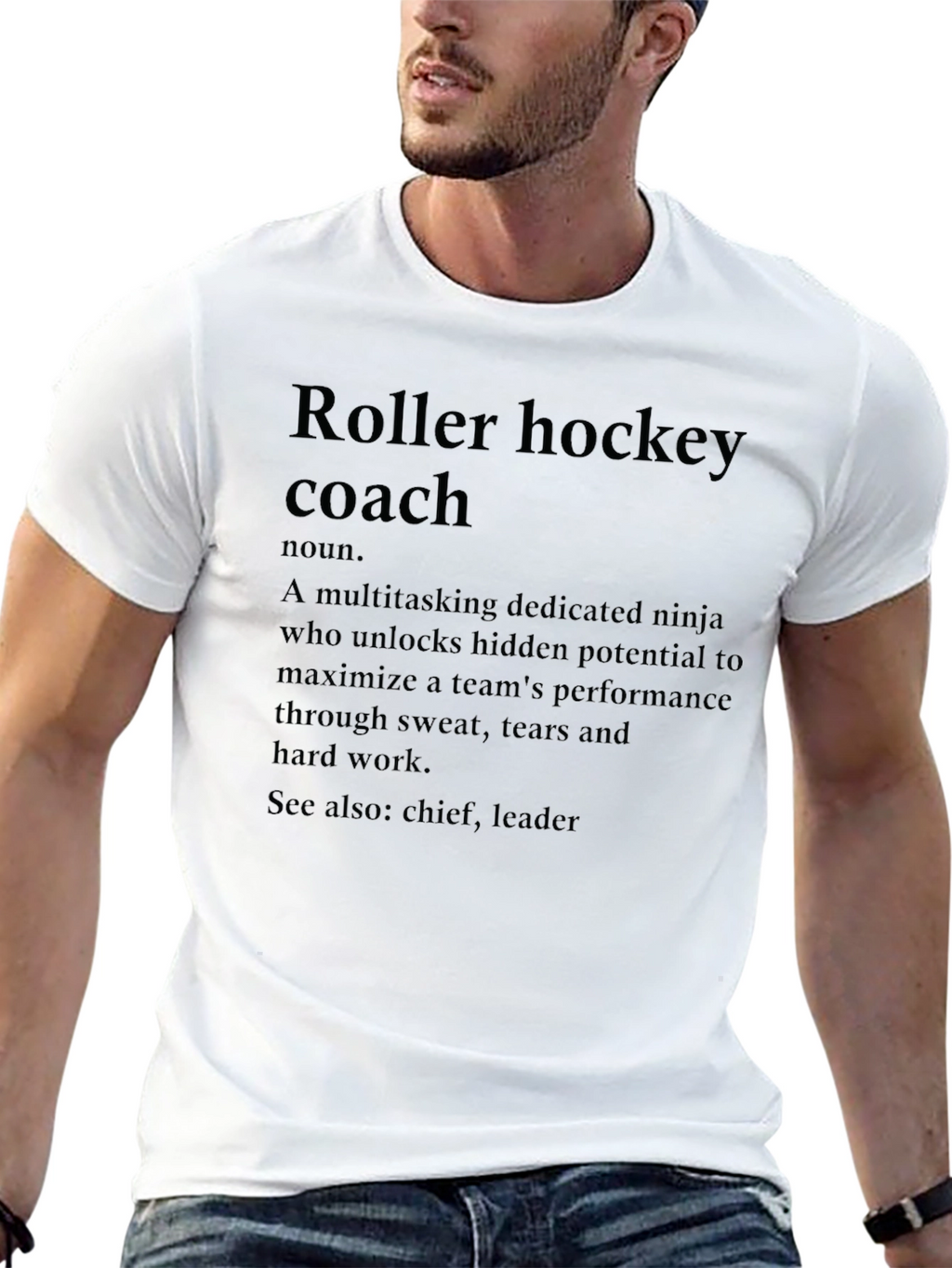 Roller Hockey Coach Definition T-Shirt