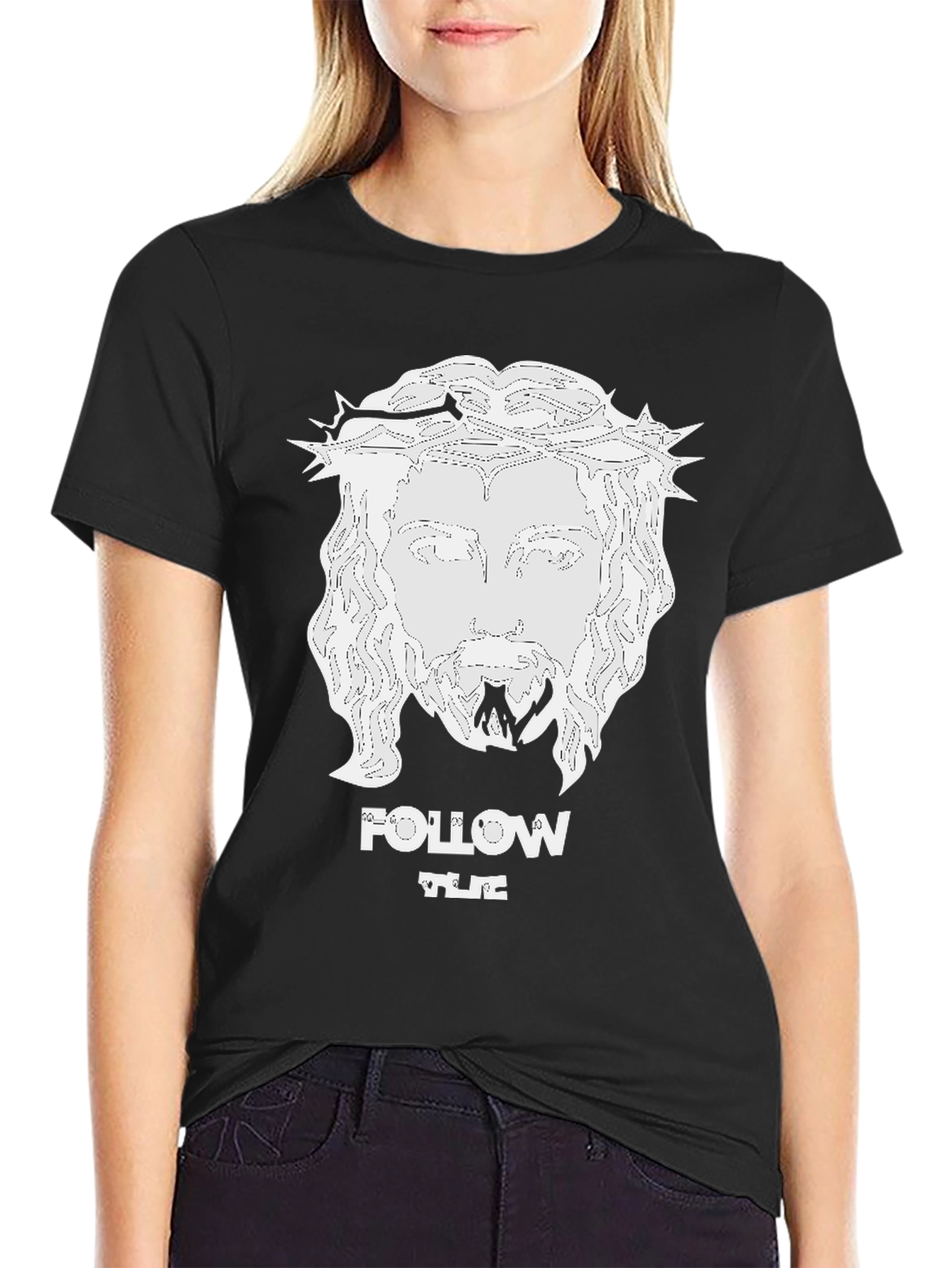 Follow The Light Graphic Tee - Black