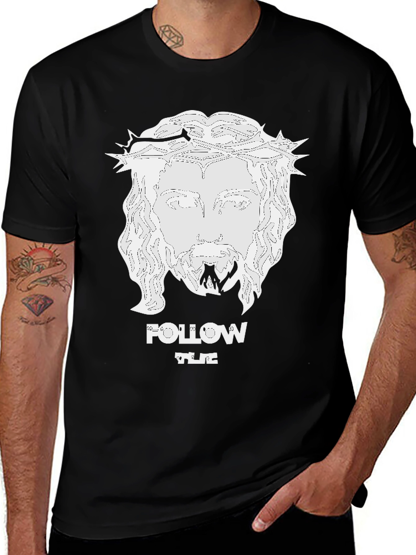 Follow The Light Graphic Tee - Black