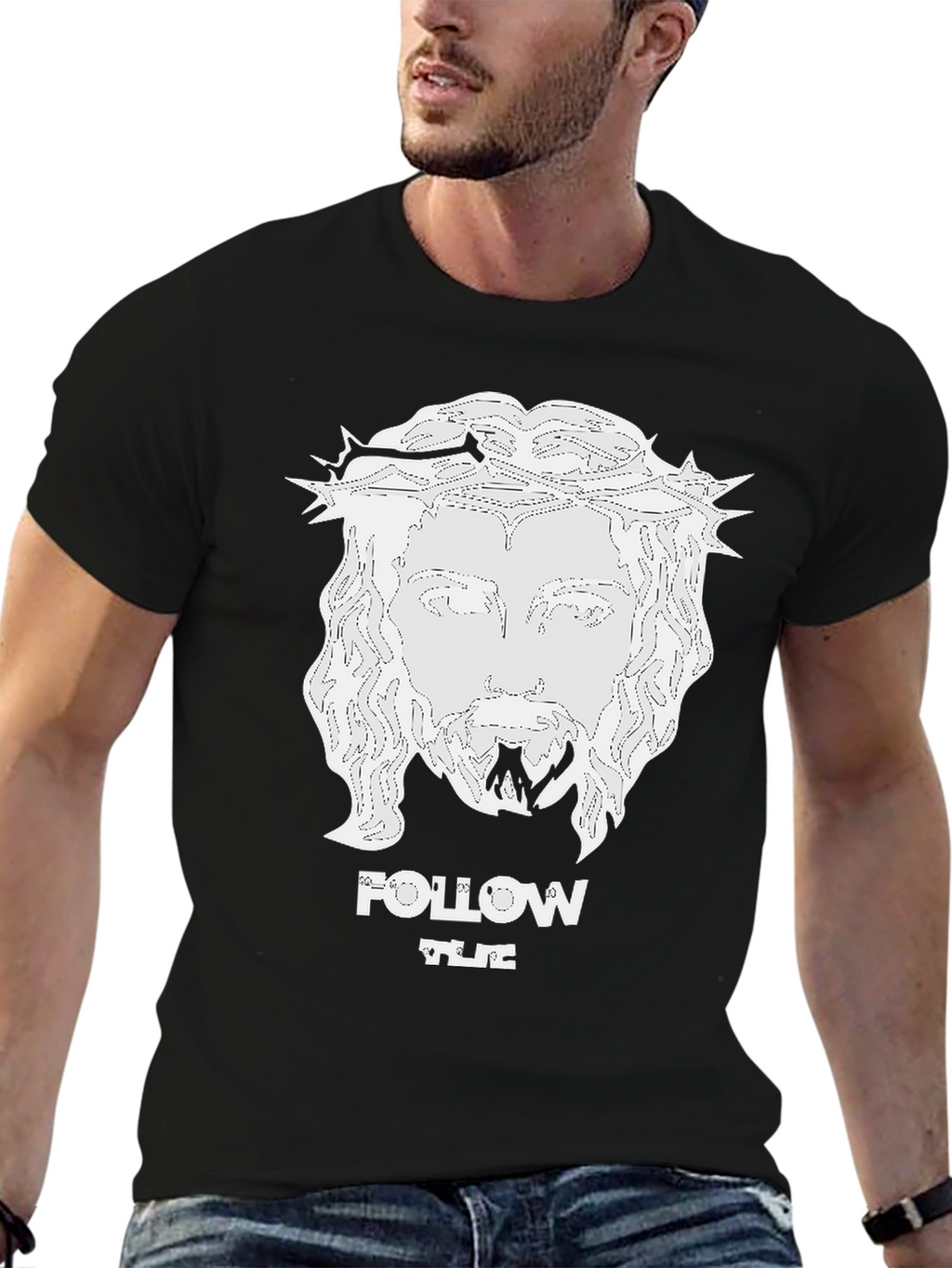 Follow The Light Graphic Tee - Black