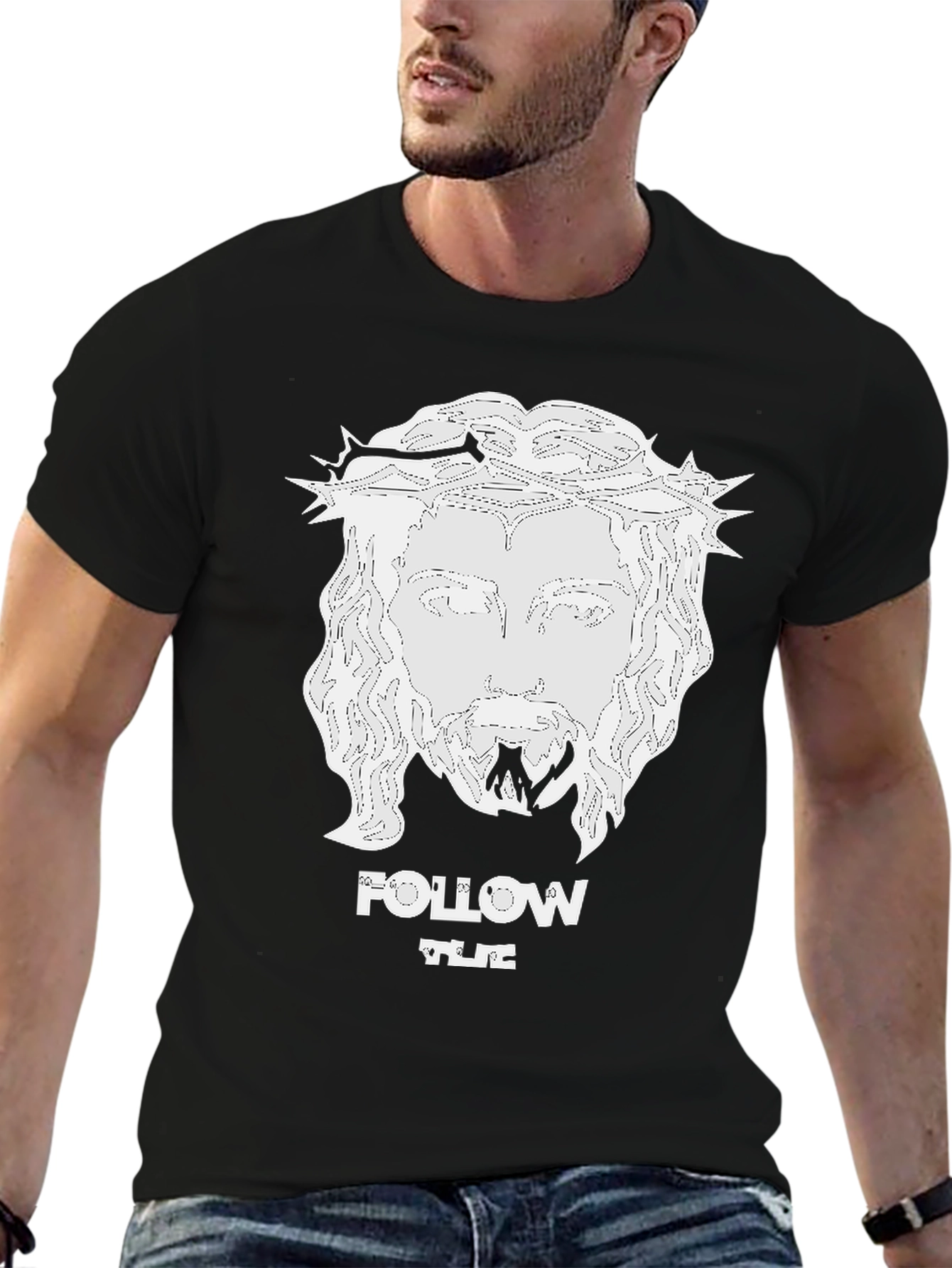 Follow The Light Graphic Tee - Black