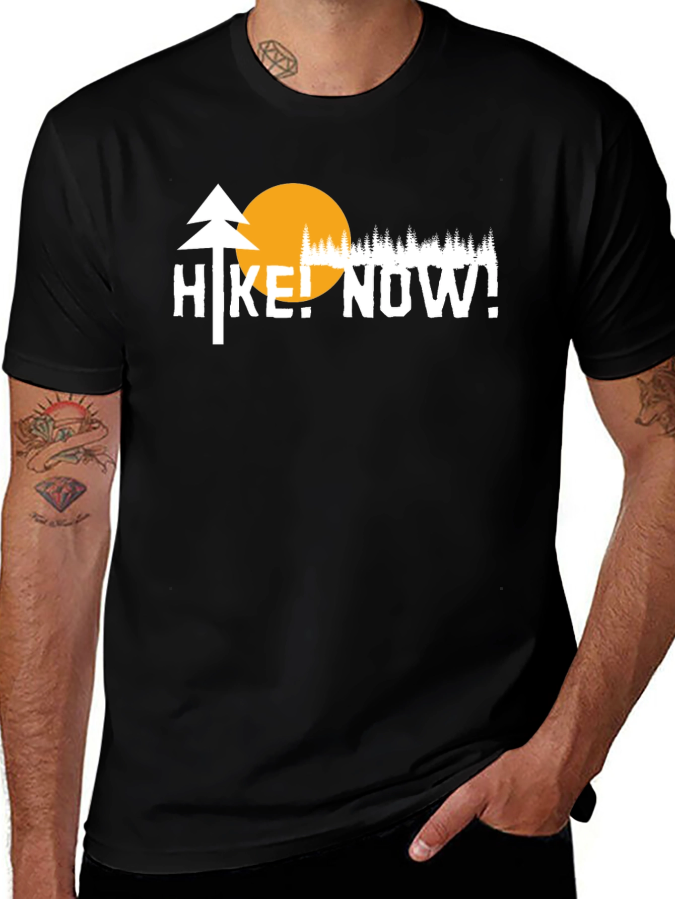 Hike Now! Graphic Tee - Adventure Awaits!