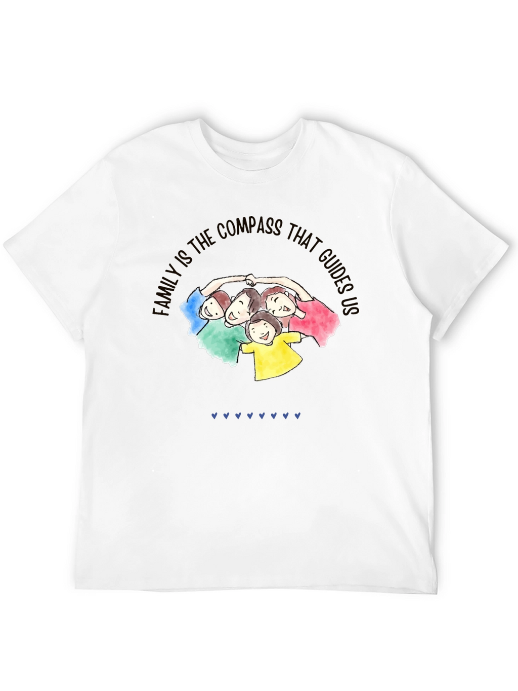 Family Compass Graphic Tee - Unisex Cotton Blend