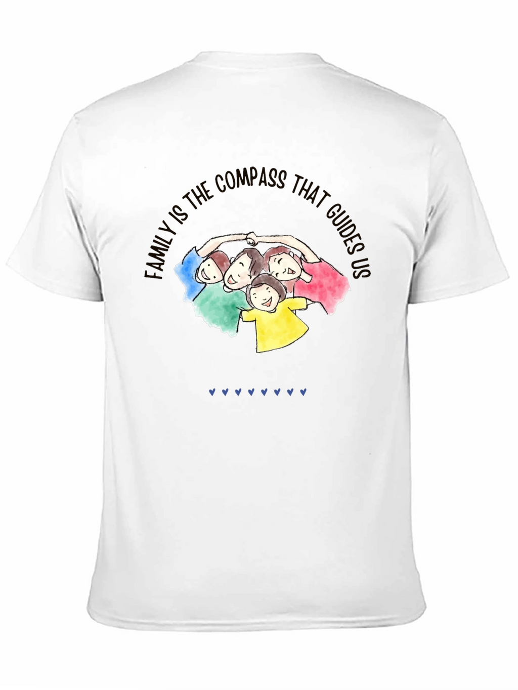 Family Compass Graphic Tee - Unisex Cotton Blend
