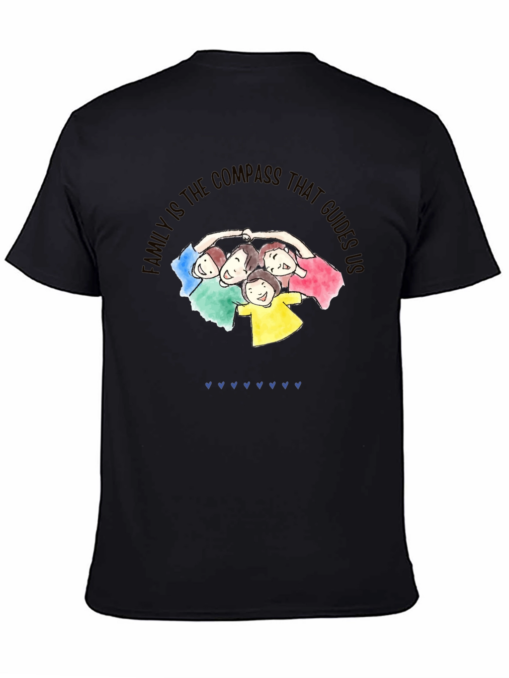 Family Compass Graphic Tee - Unisex Cotton Blend
