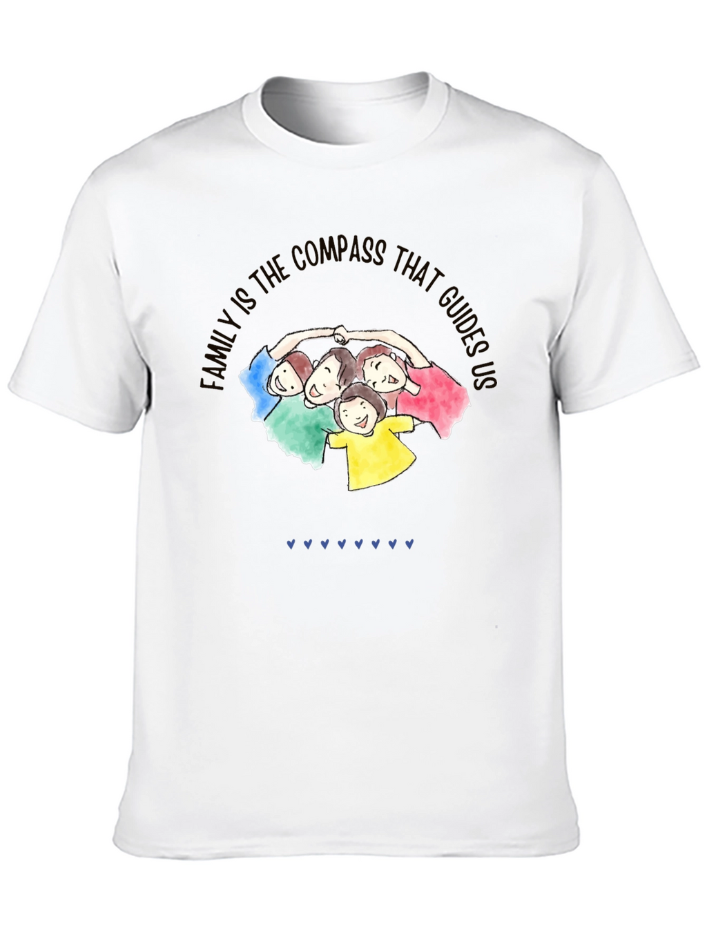 Family Compass Graphic Tee - Unisex Cotton Blend