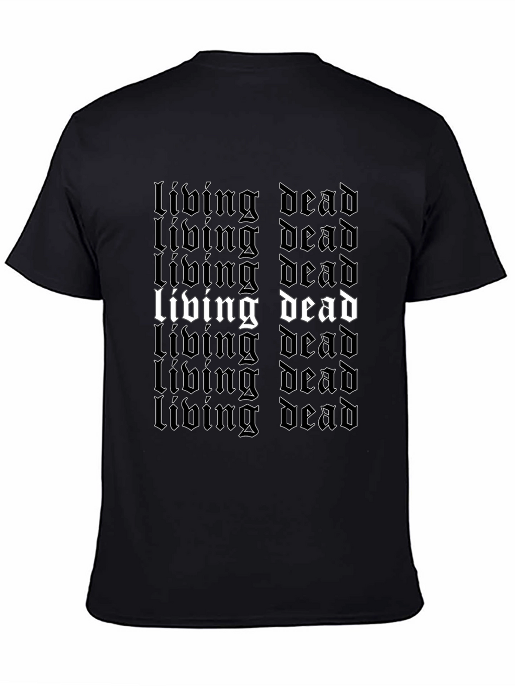 Living Dead Graphic Tee - Black Gothic Style