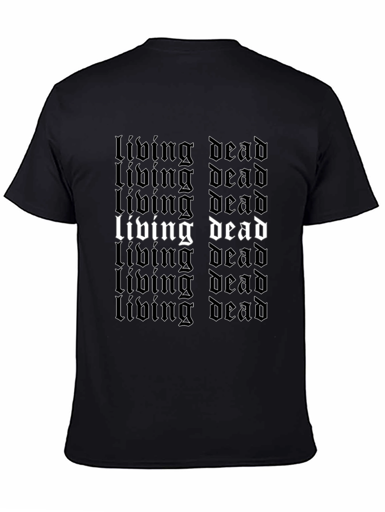 Living Dead Graphic Tee - Black Gothic Style