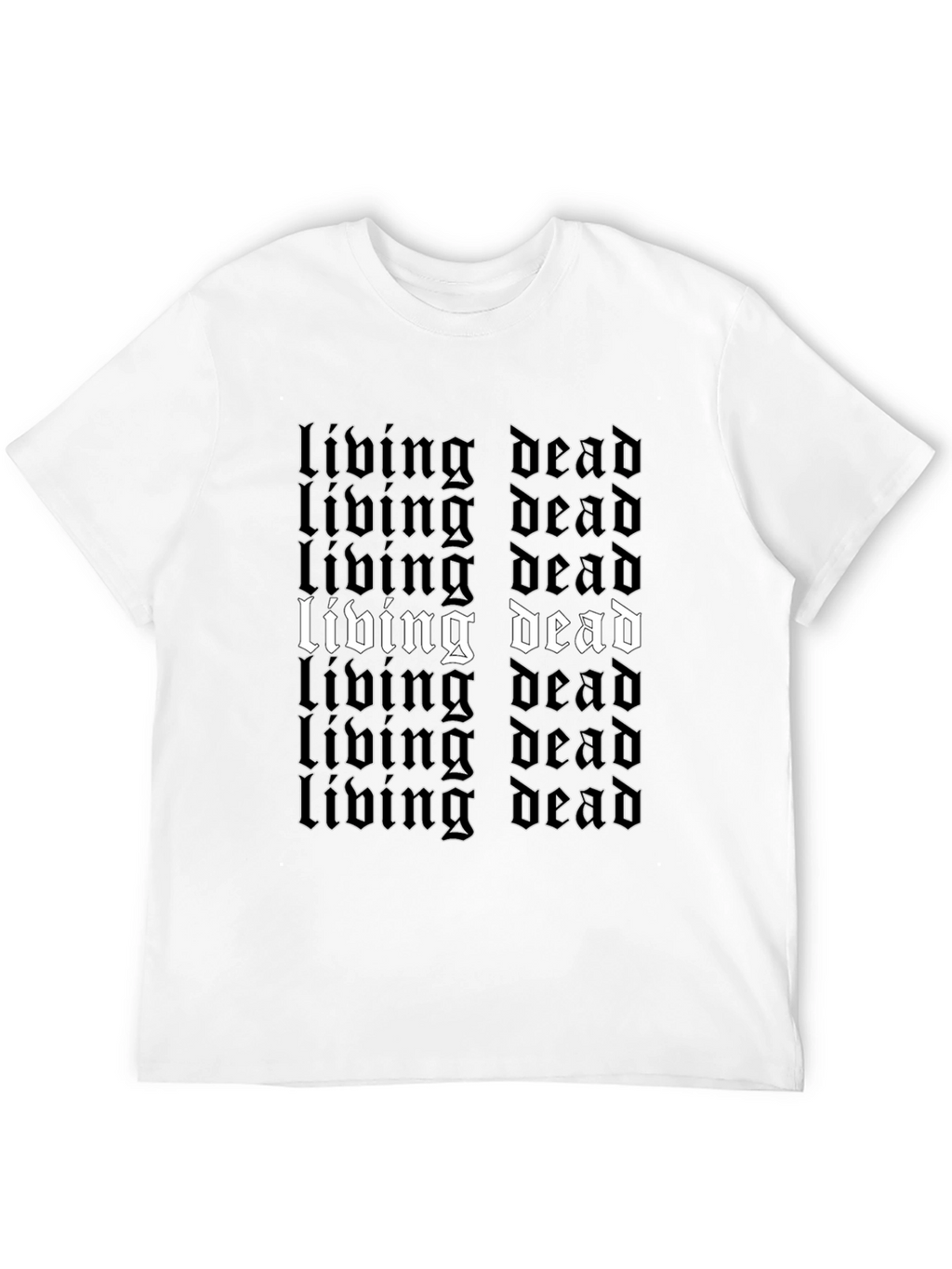 Living Dead Graphic Tee - Black Gothic Style