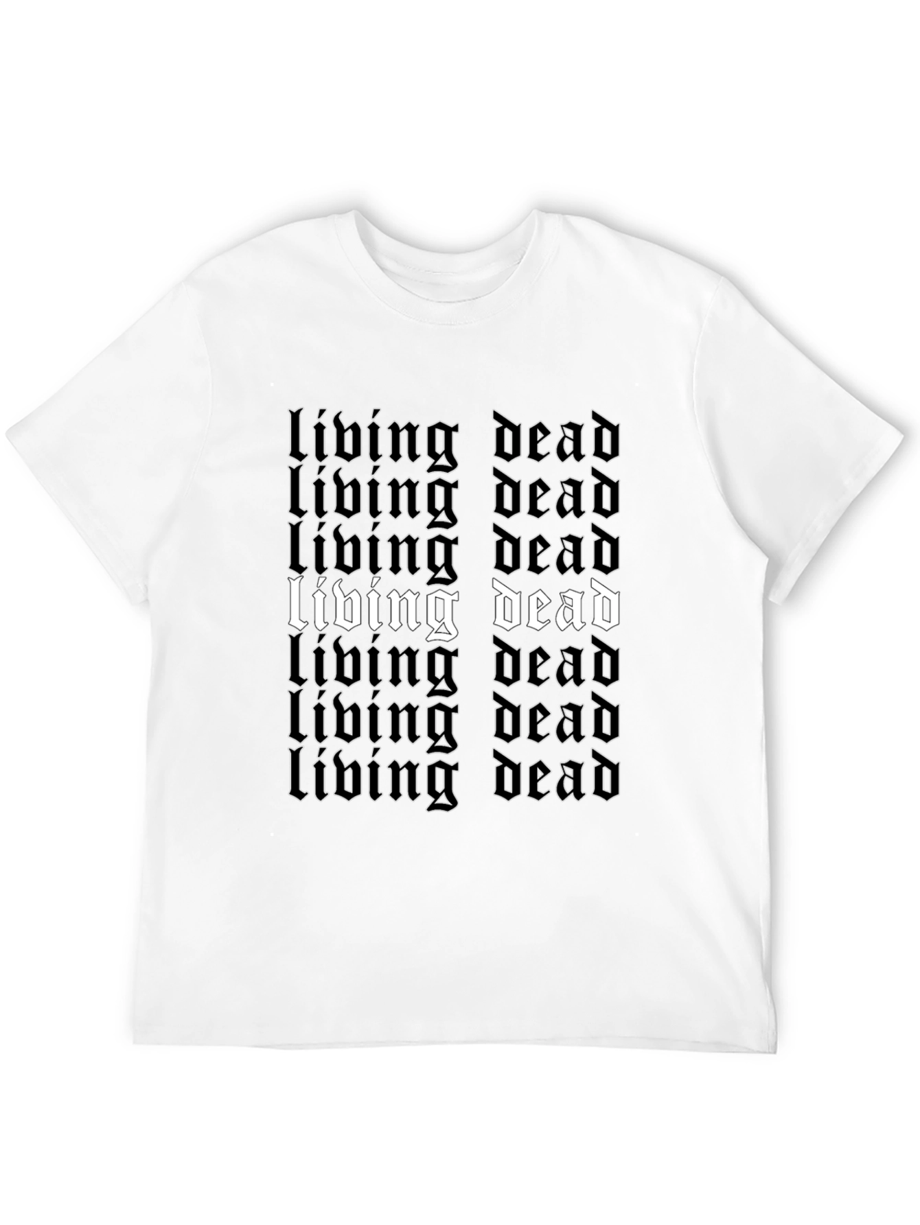 Living Dead Graphic Tee - Black Gothic Style
