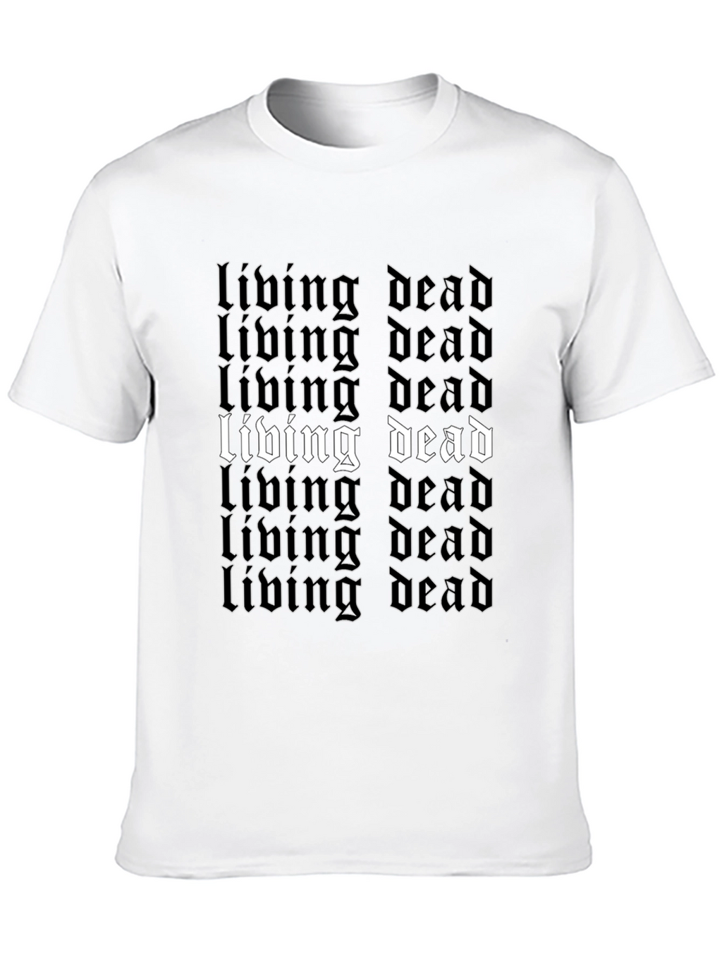 Living Dead Graphic Tee - Black Gothic Style