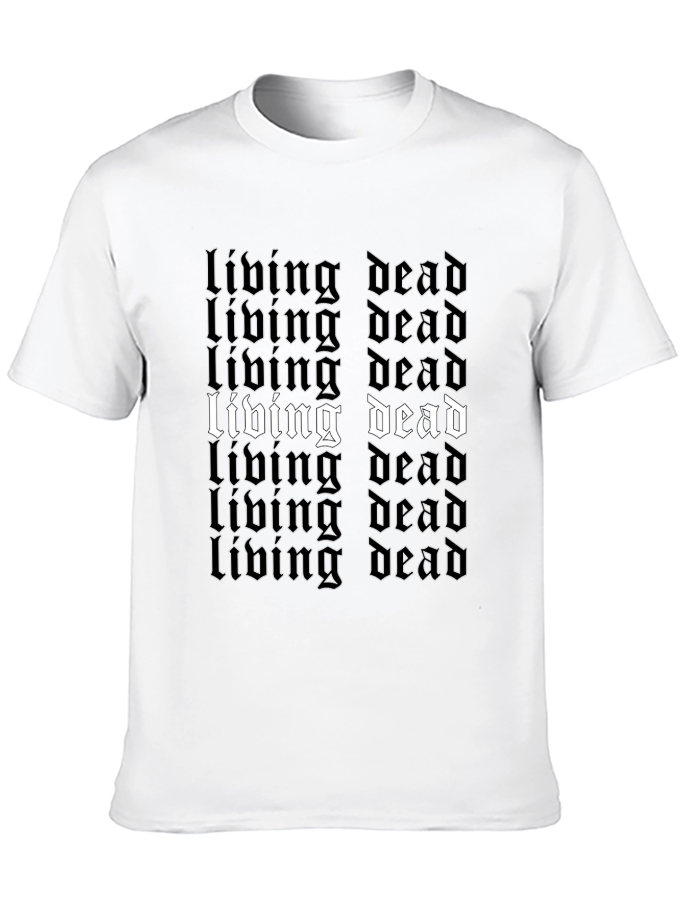 Living Dead Graphic Tee - Black Gothic Style