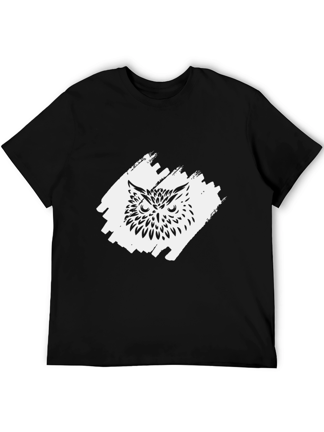Black Owl Graphic Tee - Stylish Mens Casual T-Shirt