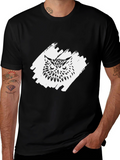 Black Owl Graphic Tee - Stylish Mens Casual T-Shirt