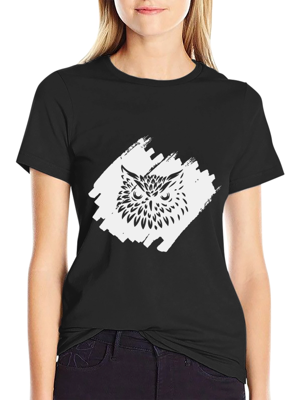 Black Owl Graphic Tee - Stylish Mens Casual T-Shirt