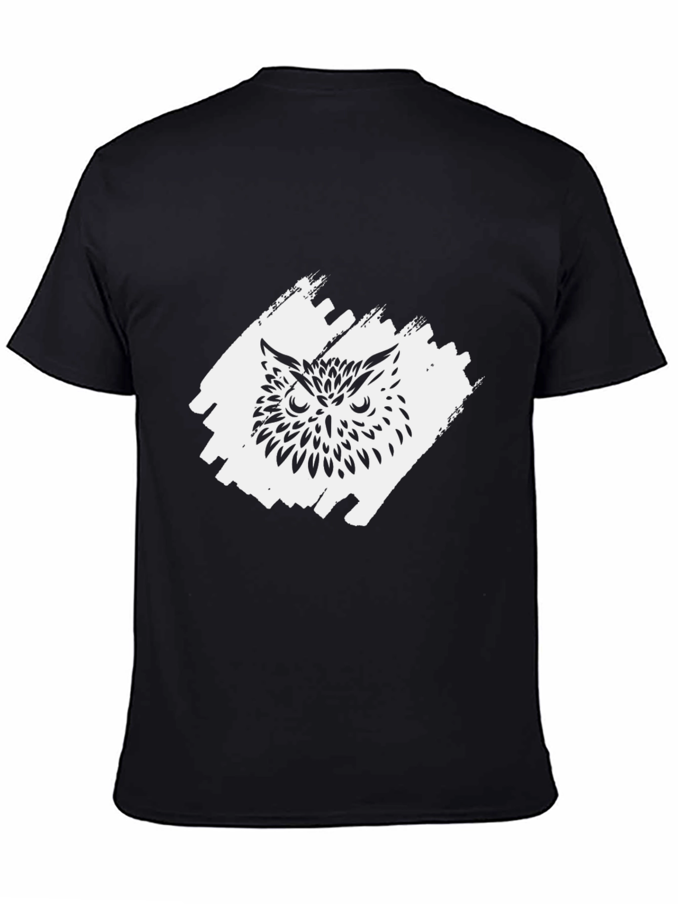 Black Owl Graphic Tee - Stylish Mens Casual T-Shirt