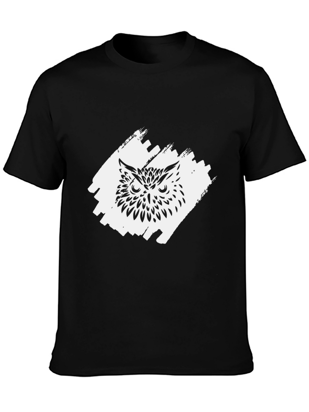Black Owl Graphic Tee - Stylish Mens Casual T-Shirt
