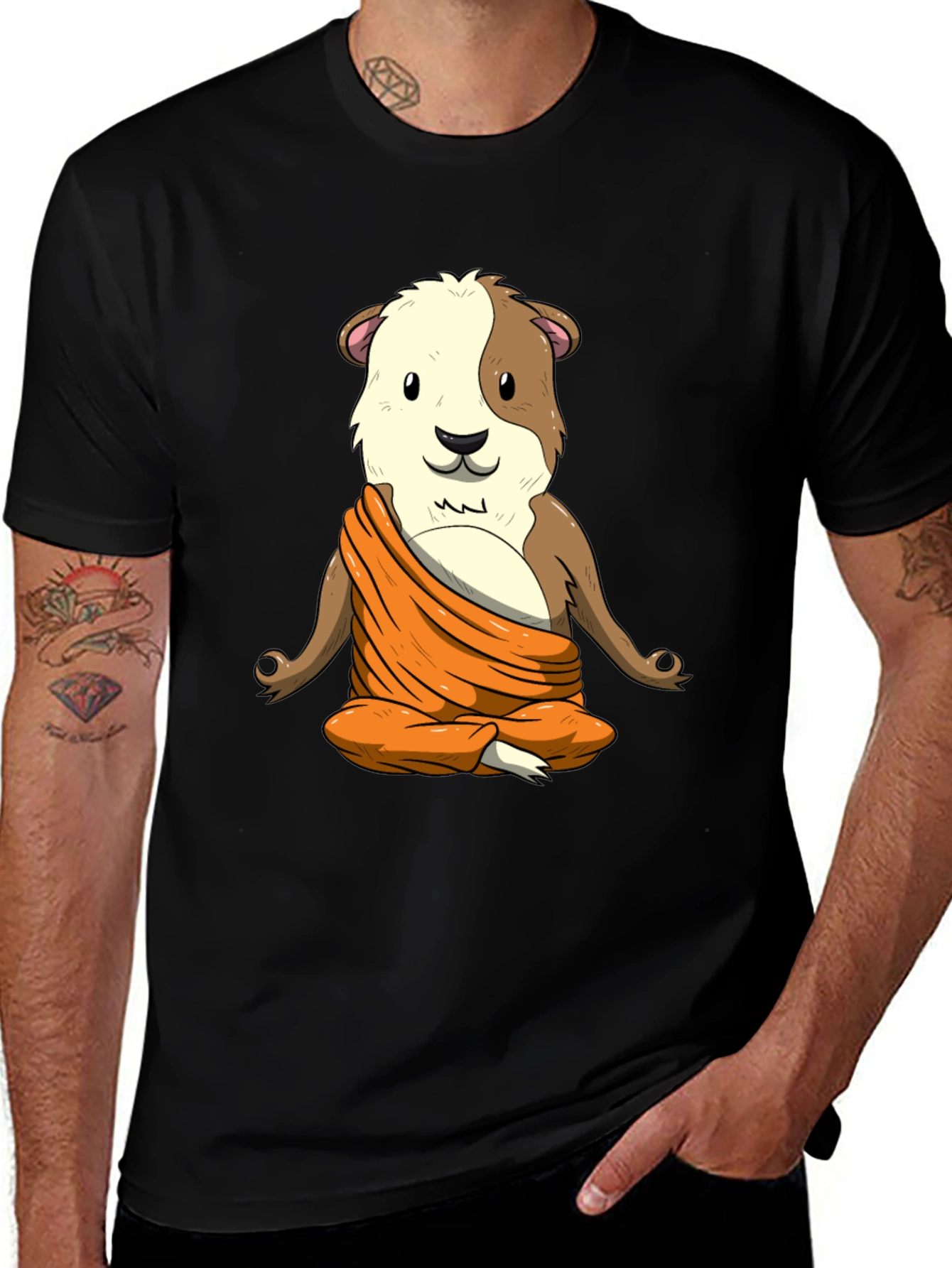 Zen Guinea Pig T-Shirt: Meditating Rodent Tee