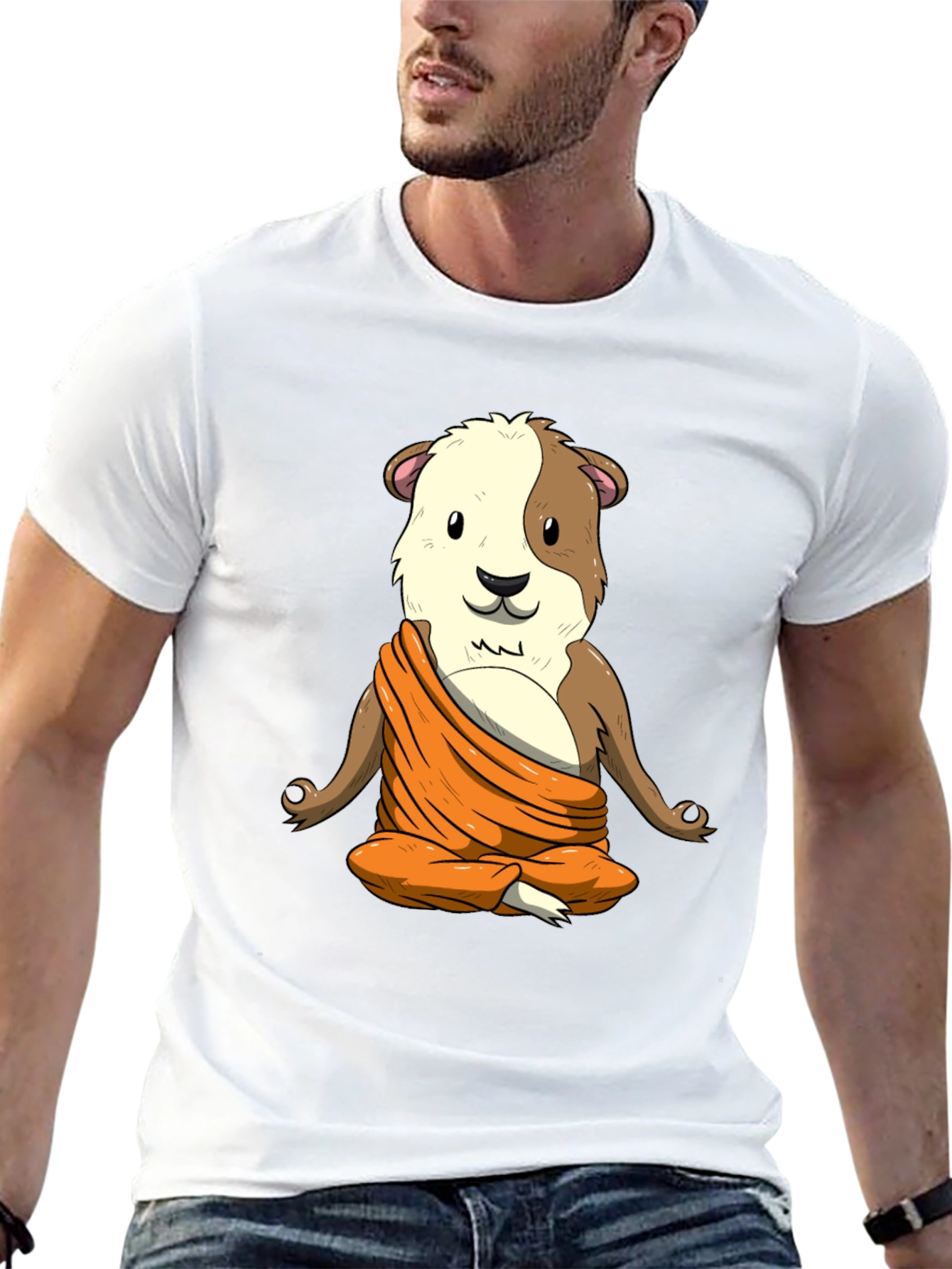 Zen Guinea Pig T-Shirt: Meditating Rodent Tee