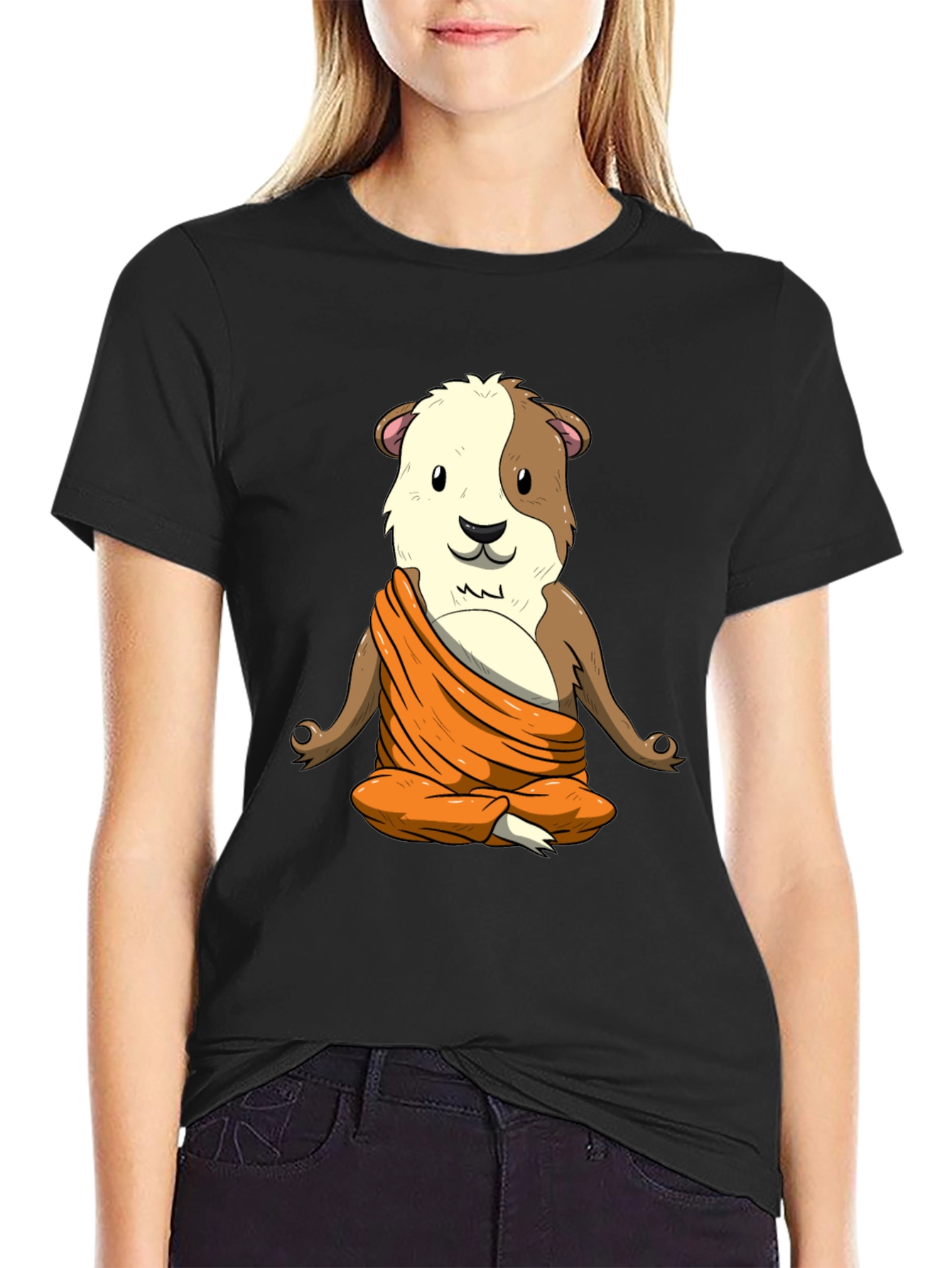 Zen Guinea Pig T-Shirt: Meditating Rodent Tee
