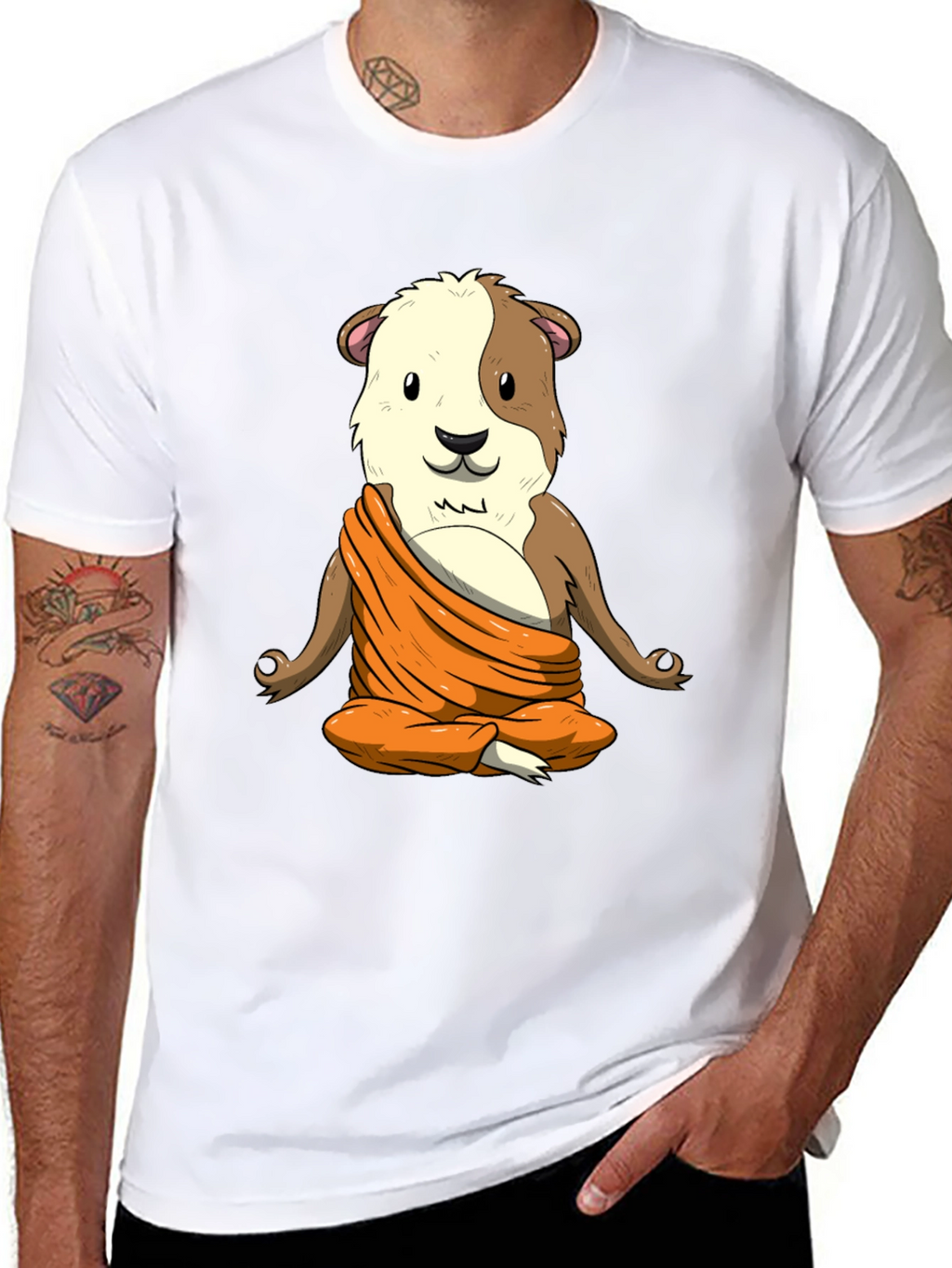 Zen Guinea Pig T-Shirt: Meditating Rodent Tee