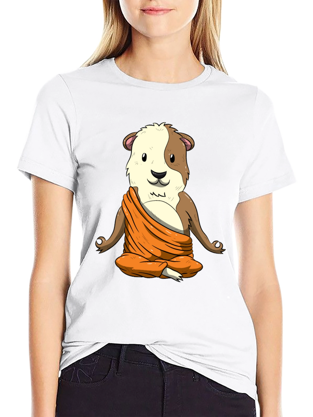 Zen Guinea Pig T-Shirt: Meditating Rodent Tee