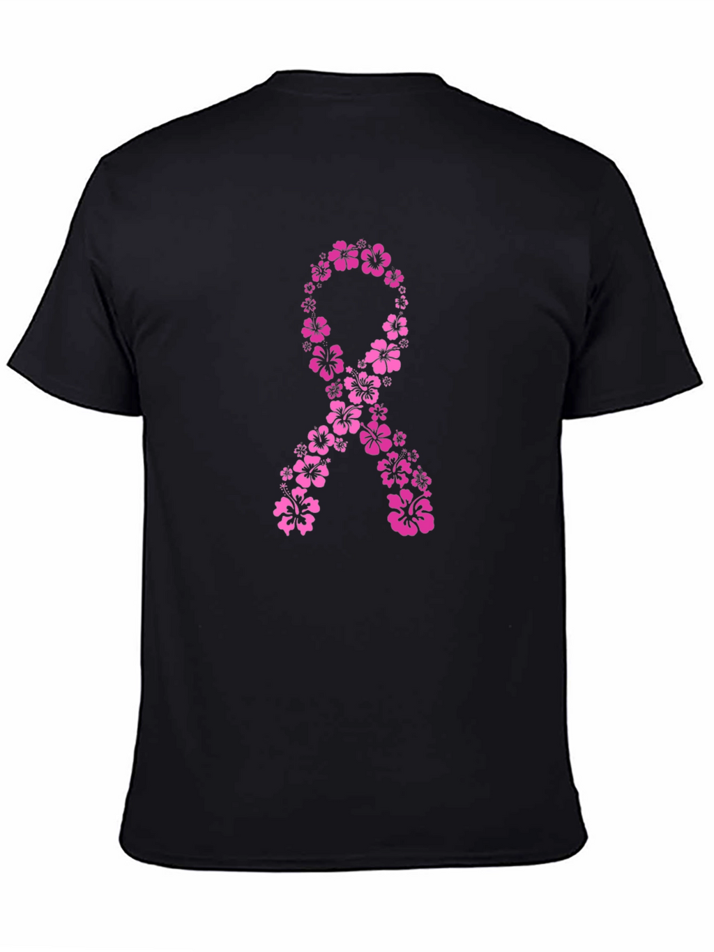 Floral Breast Cancer Awareness Ribbon T-Shirt