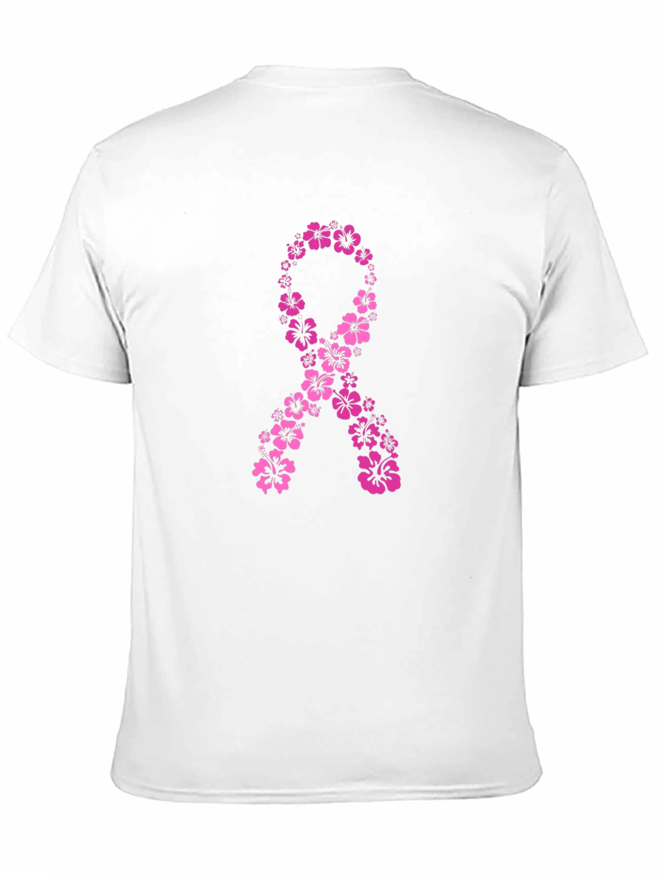 Floral Breast Cancer Awareness Ribbon T-Shirt