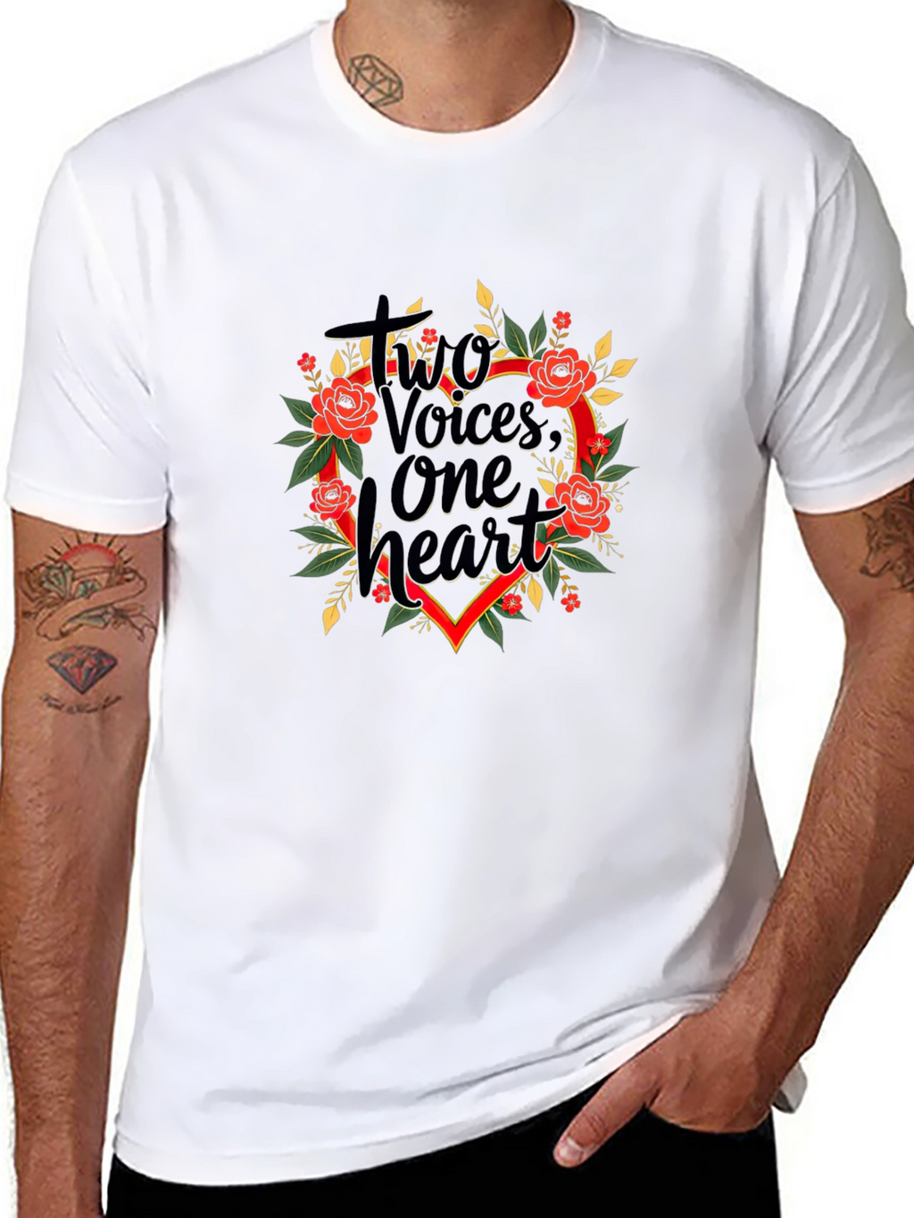 Two Voices One Heart Graphic T-Shirt