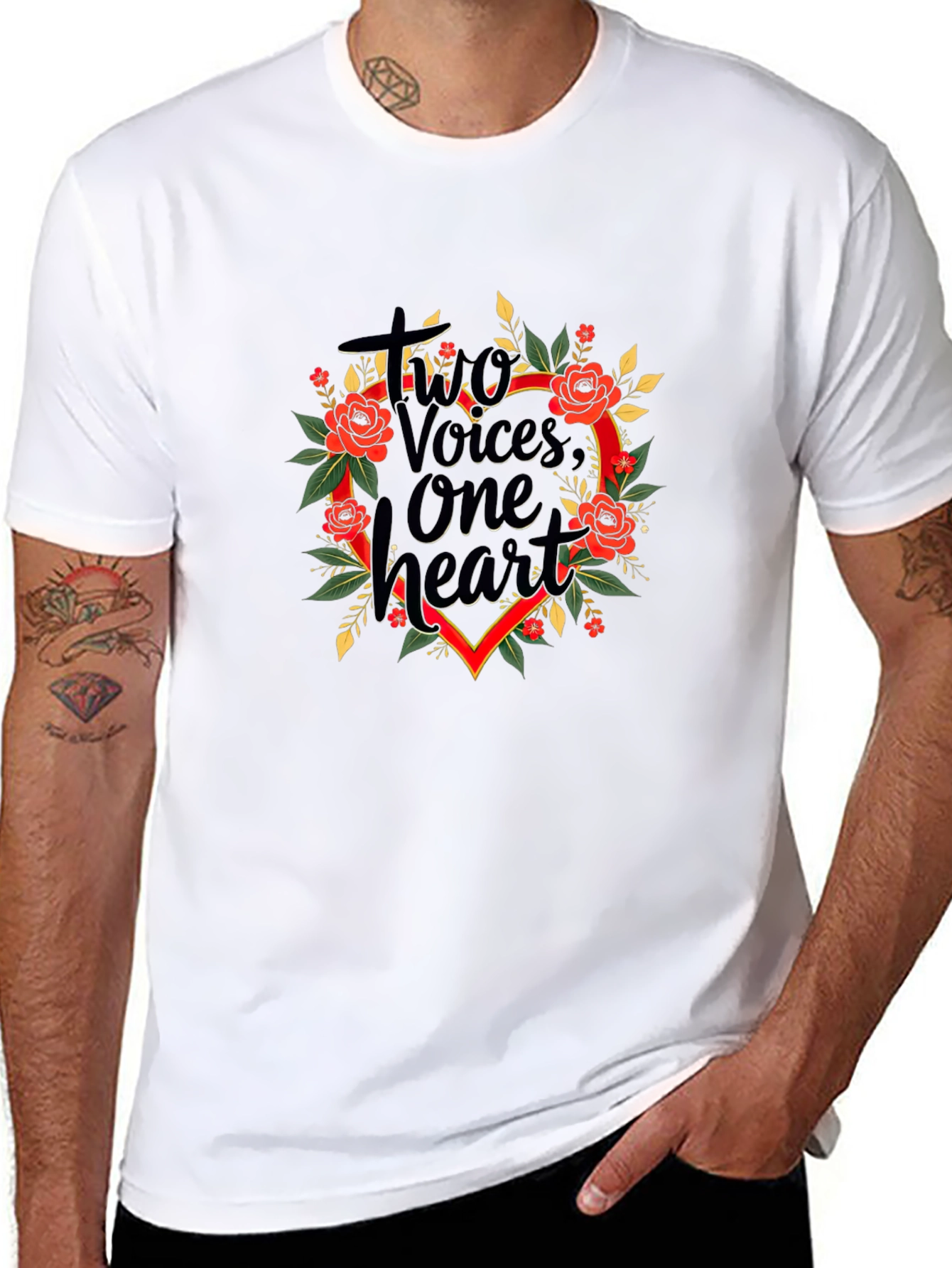 Two Voices One Heart Graphic T-Shirt