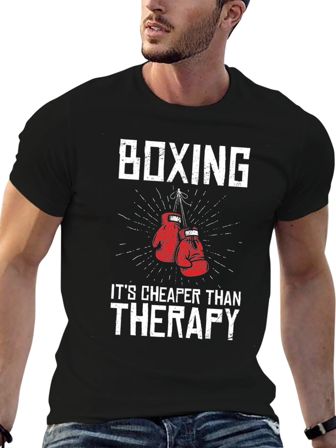Boxing Therapy T-Shirt - Funny Workout Tee