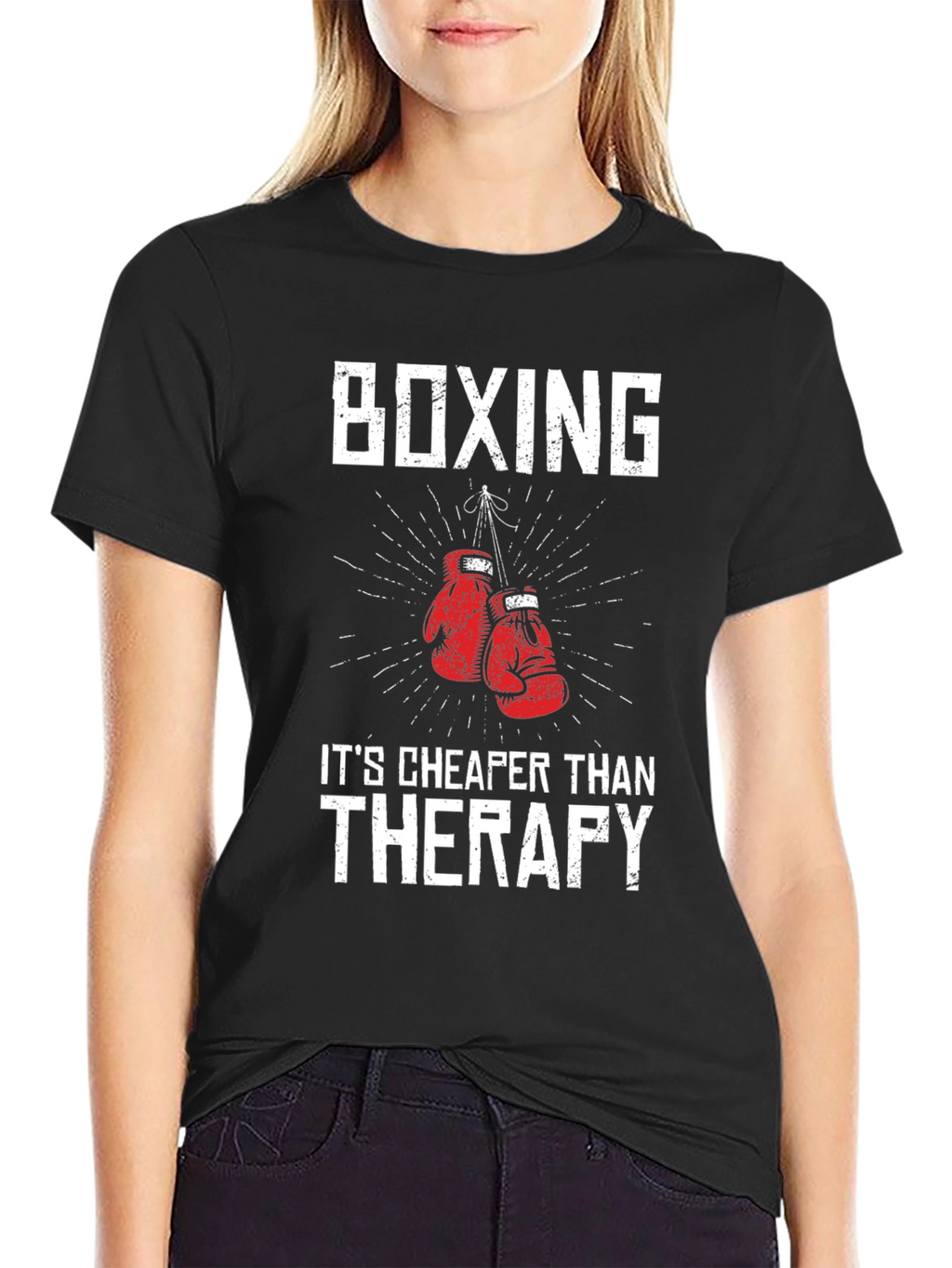 Boxing Therapy T-Shirt - Funny Workout Tee