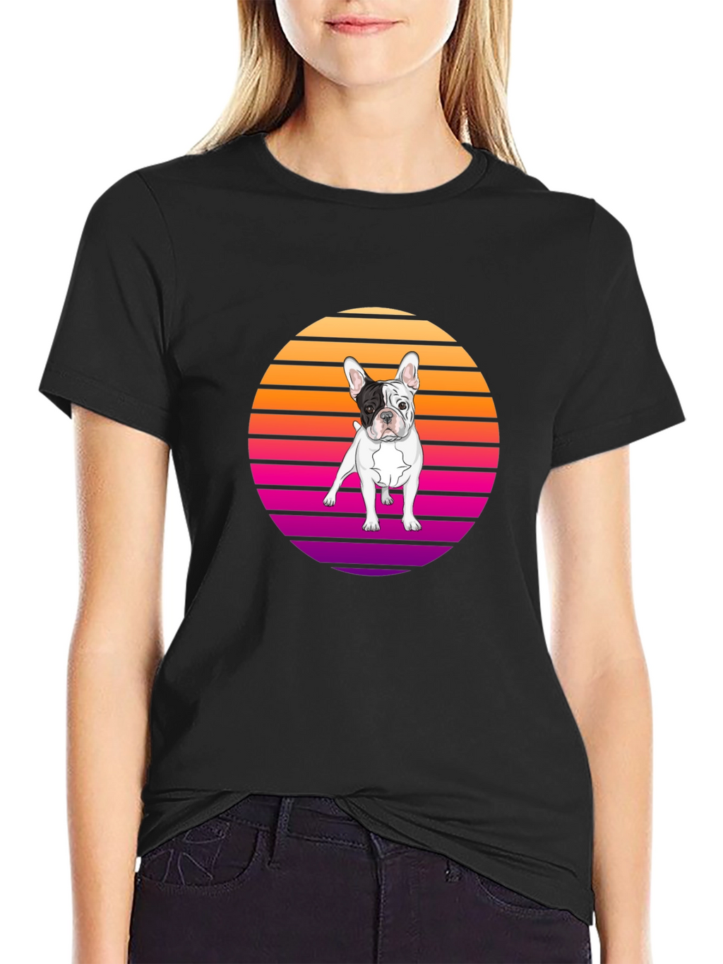 Retro French Bulldog Graphic Tee