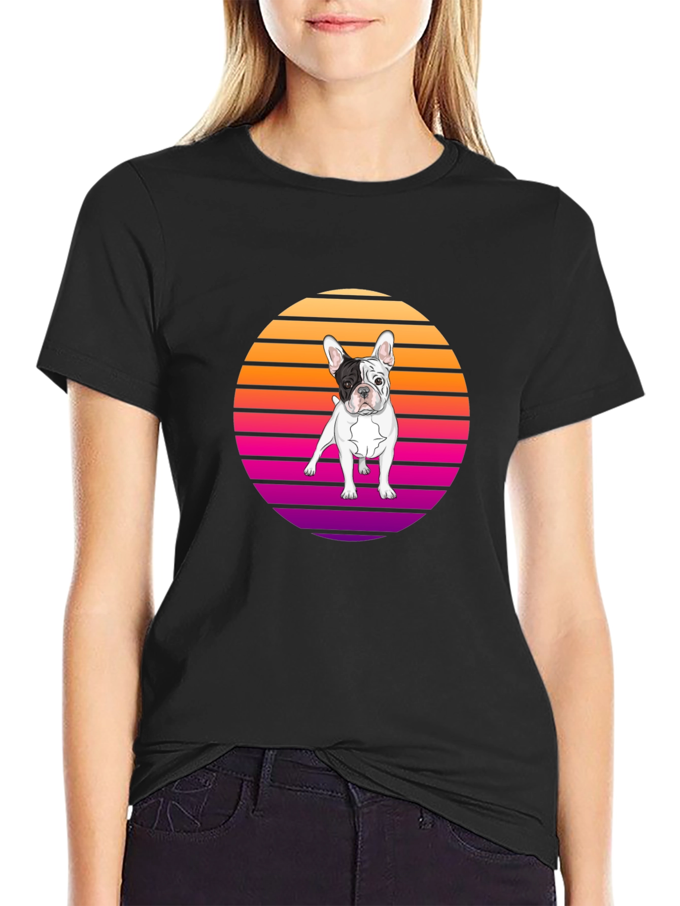 Retro French Bulldog Graphic Tee