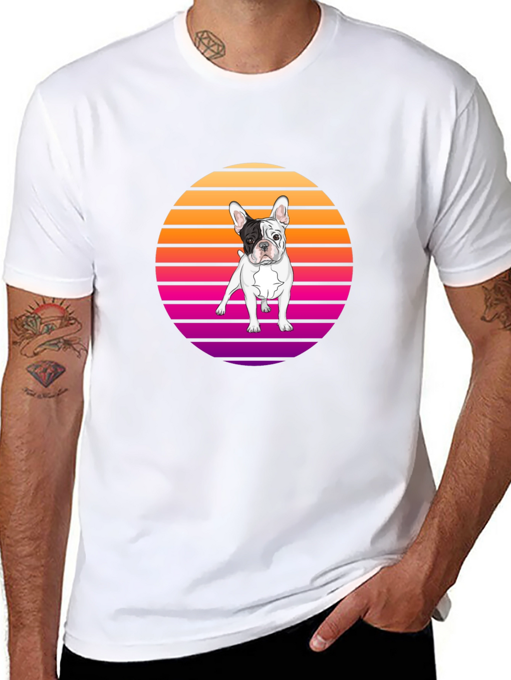 Retro French Bulldog Graphic Tee