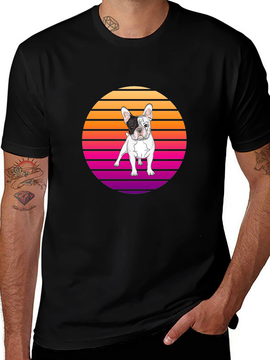 Retro French Bulldog Graphic Tee