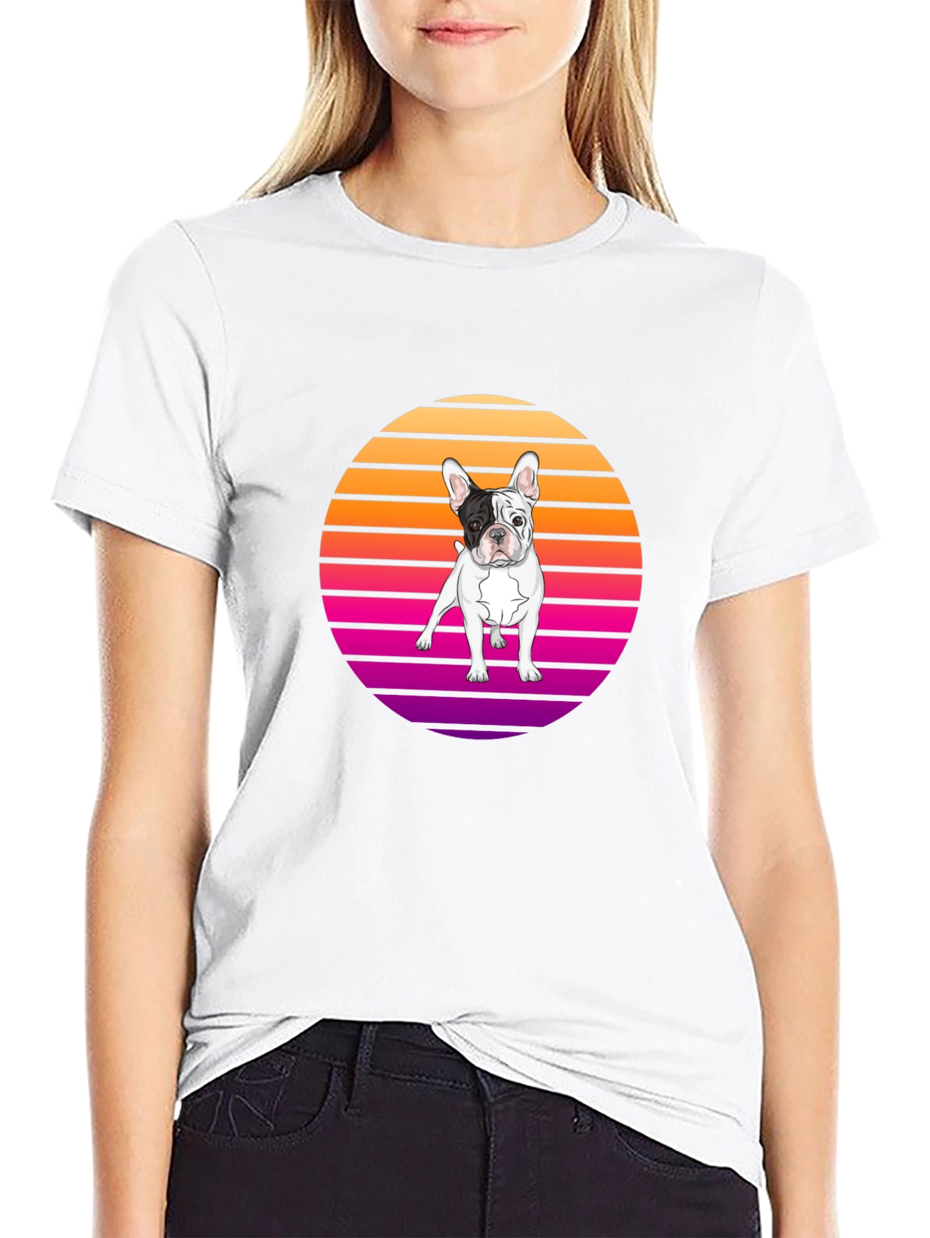 Retro French Bulldog Graphic Tee