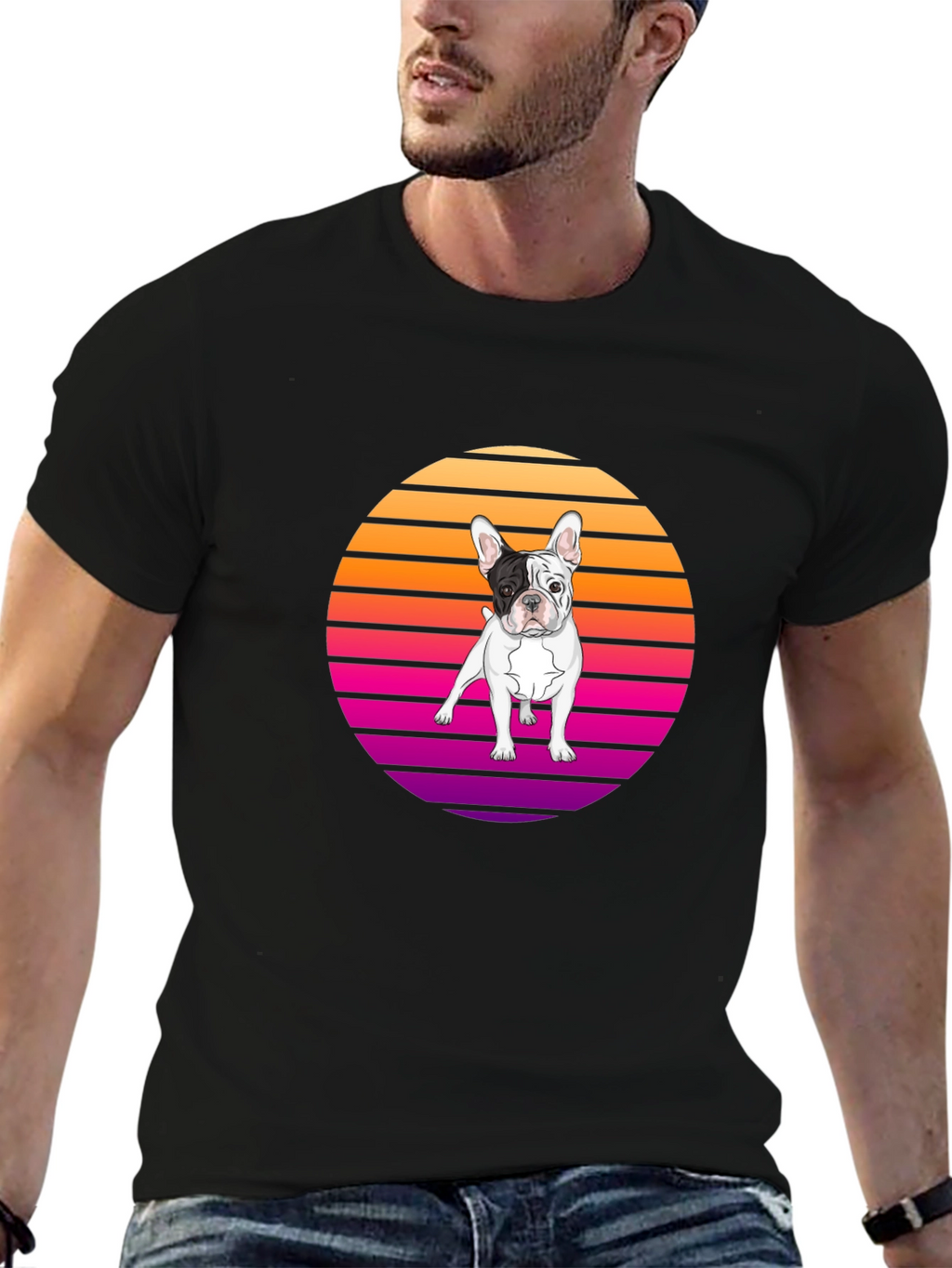 Retro French Bulldog Graphic Tee