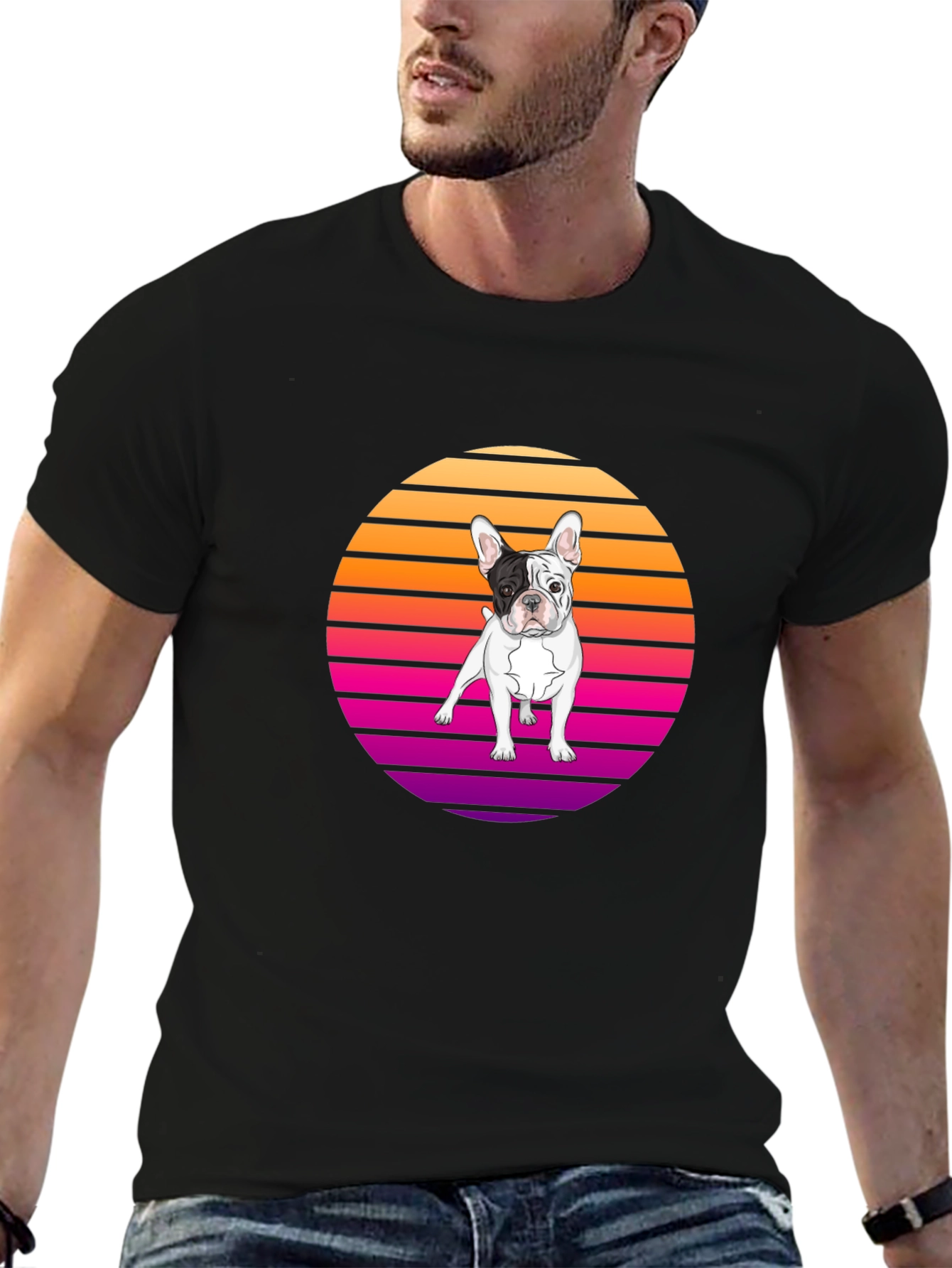Retro French Bulldog Graphic Tee