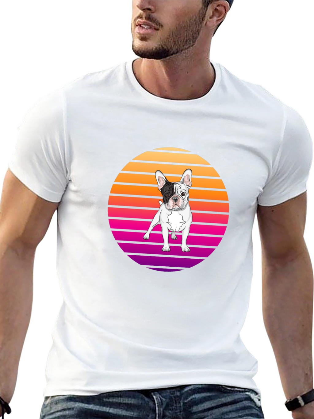 Retro French Bulldog Graphic Tee